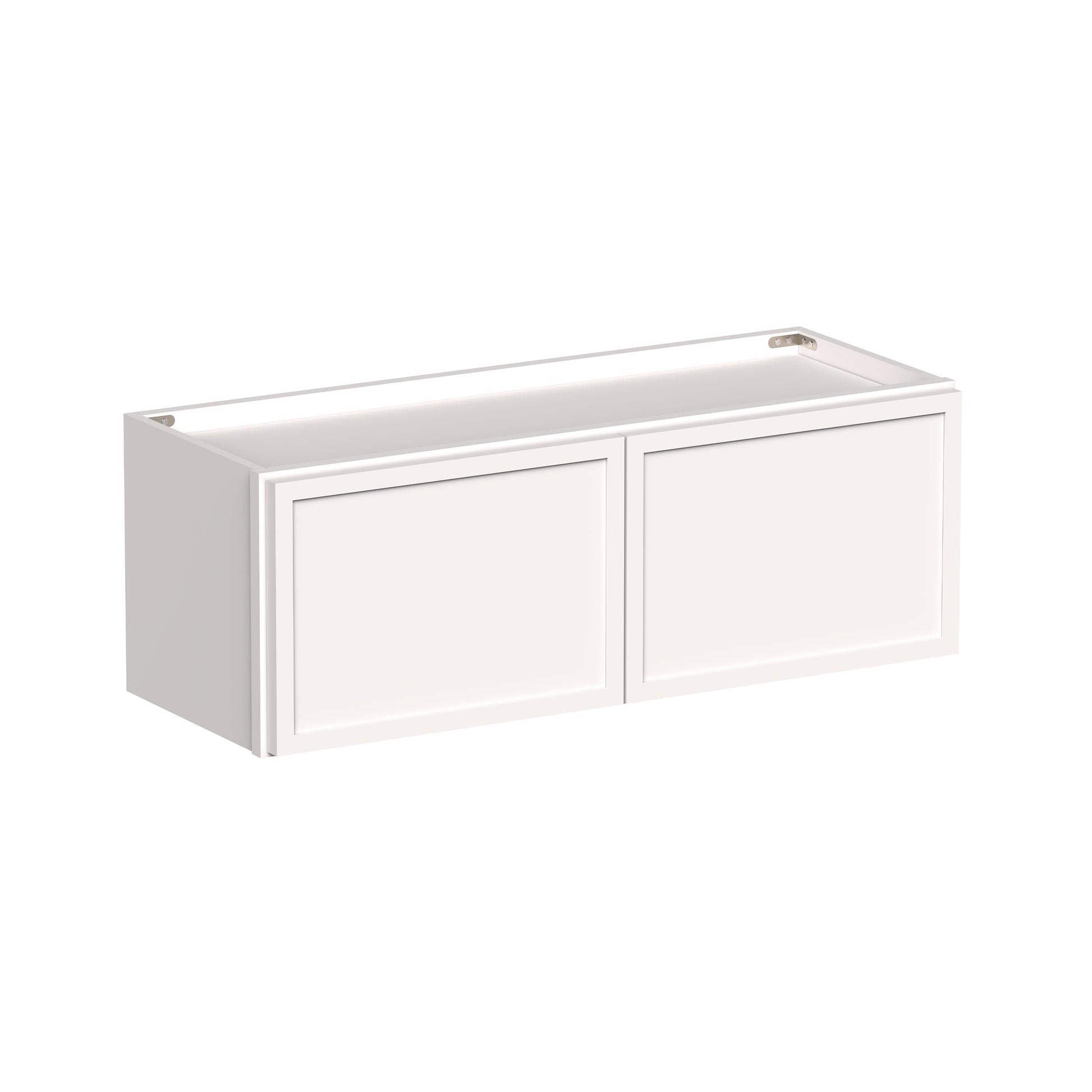Slim Shaker Alabaster RTA 24"-36"W x 12D x 12"/15"/18"H Short Wall Cabinet With 2 Door