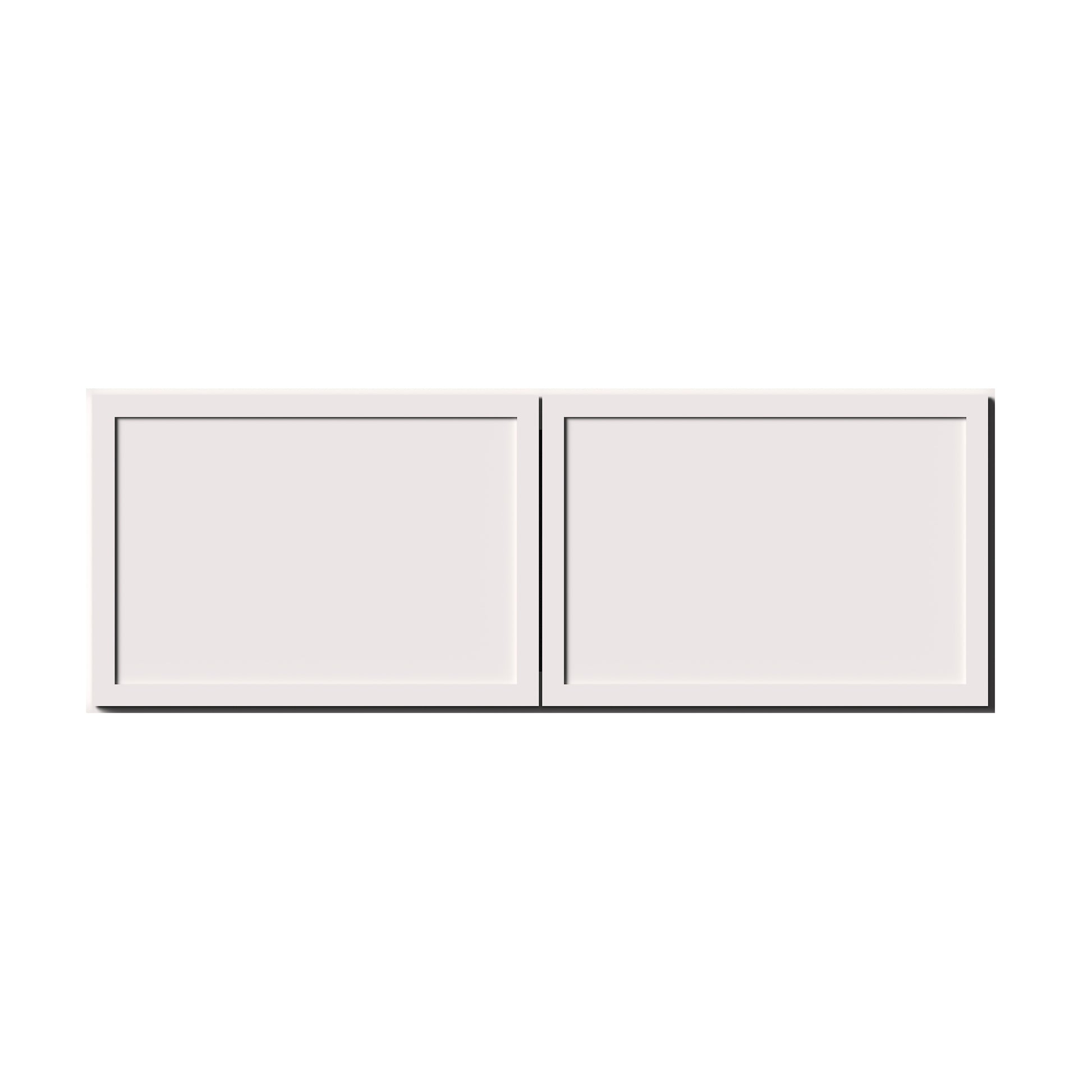 Slim Shaker Alabaster RTA 24"-36"W x 12D x 12"/15"/18"H Short Wall Cabinet With 2 Door