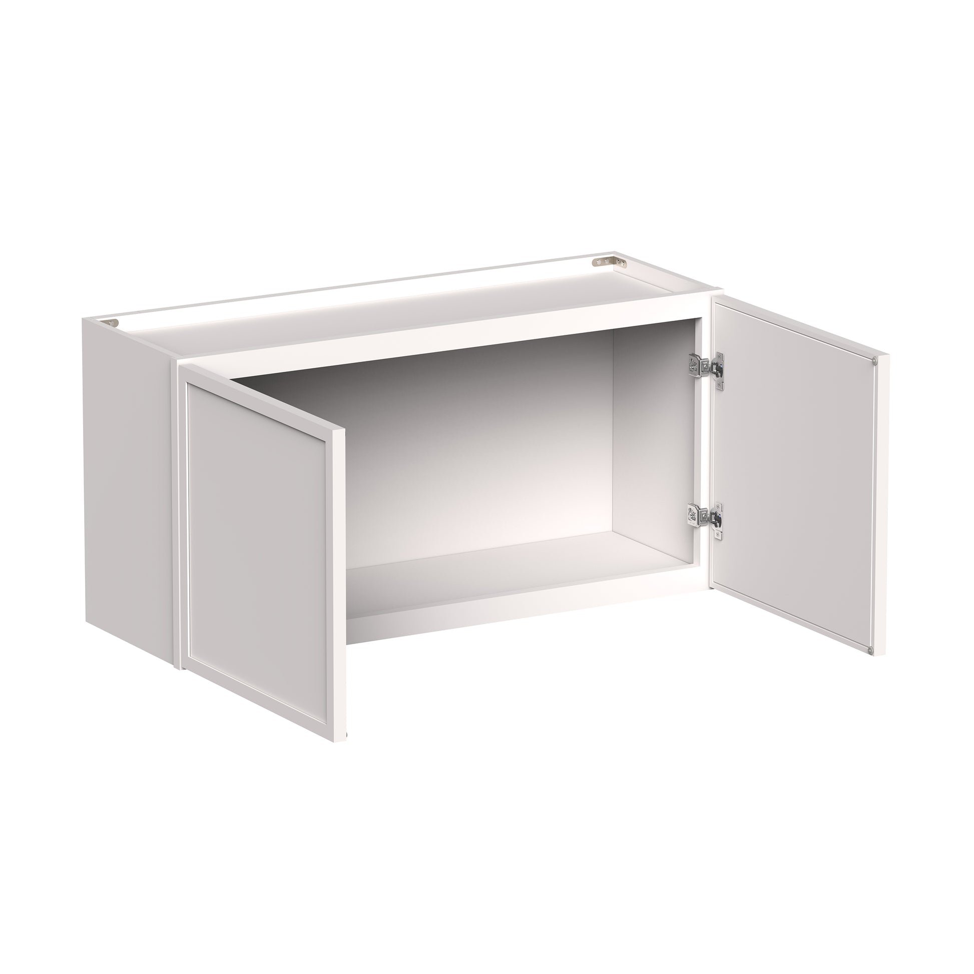 Slim Shaker Alabaster RTA 24"-36"W x 12D x 12"/15"/18"H Short Wall Cabinet With 2 Door