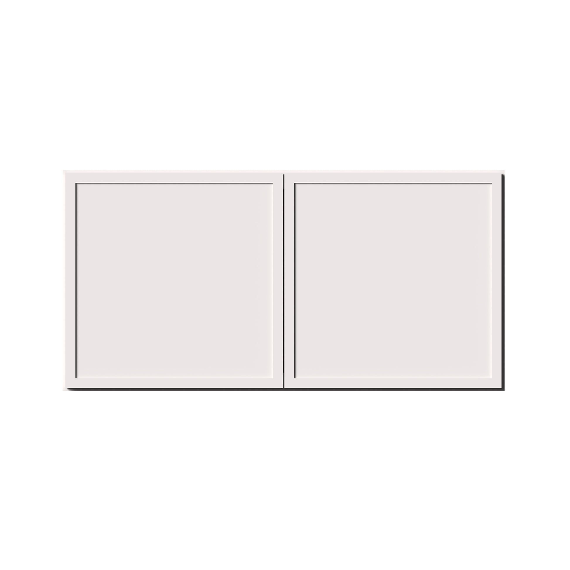 Slim Shaker Alabaster RTA 24"-36"W x 12D x 12"/15"/18"H Short Wall Cabinet With 2 Door