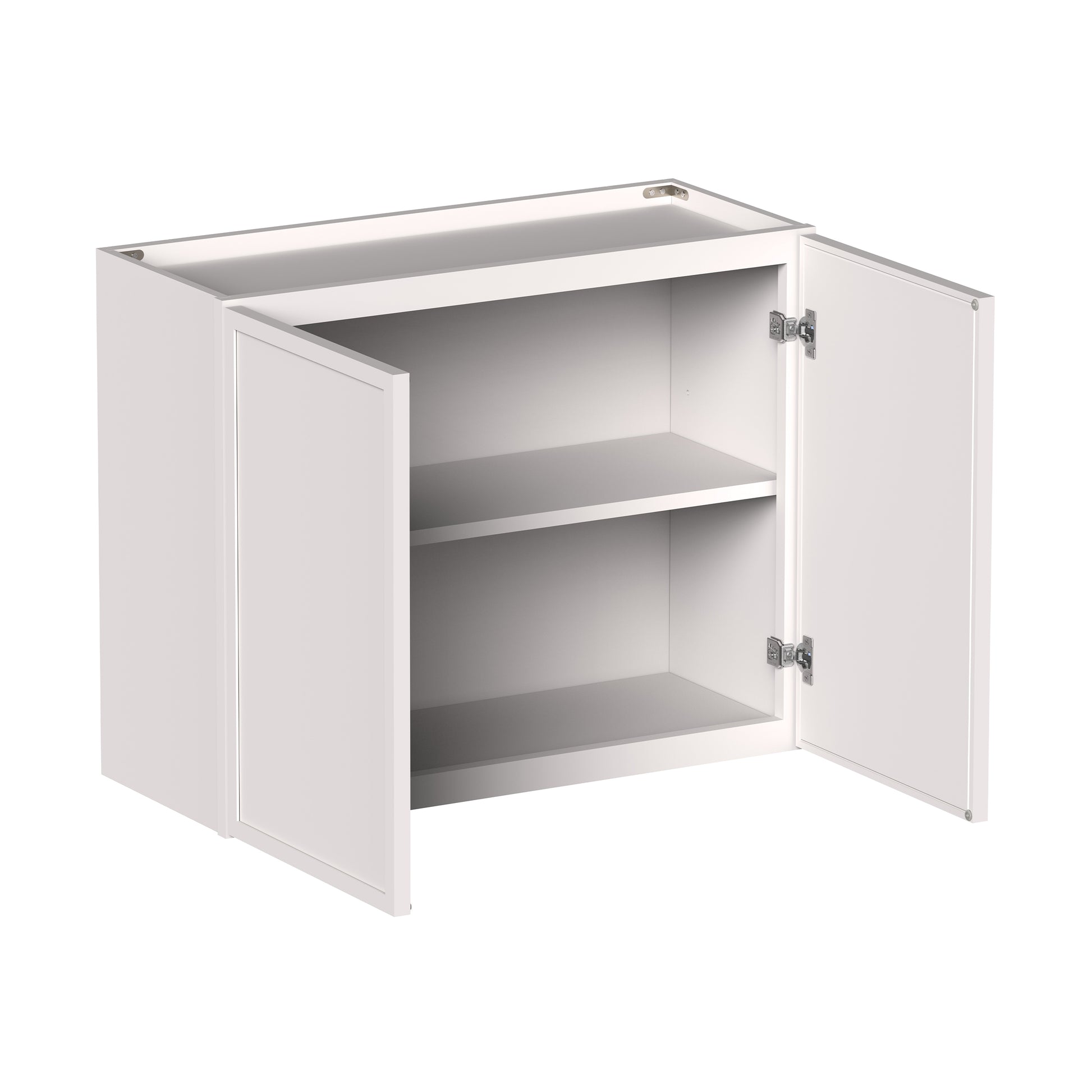 Slim Shaker Alabaster RTA 24"-36"W x 12"D x 24"H Short Wall Cabinet With 2 Door and 1 Shelves