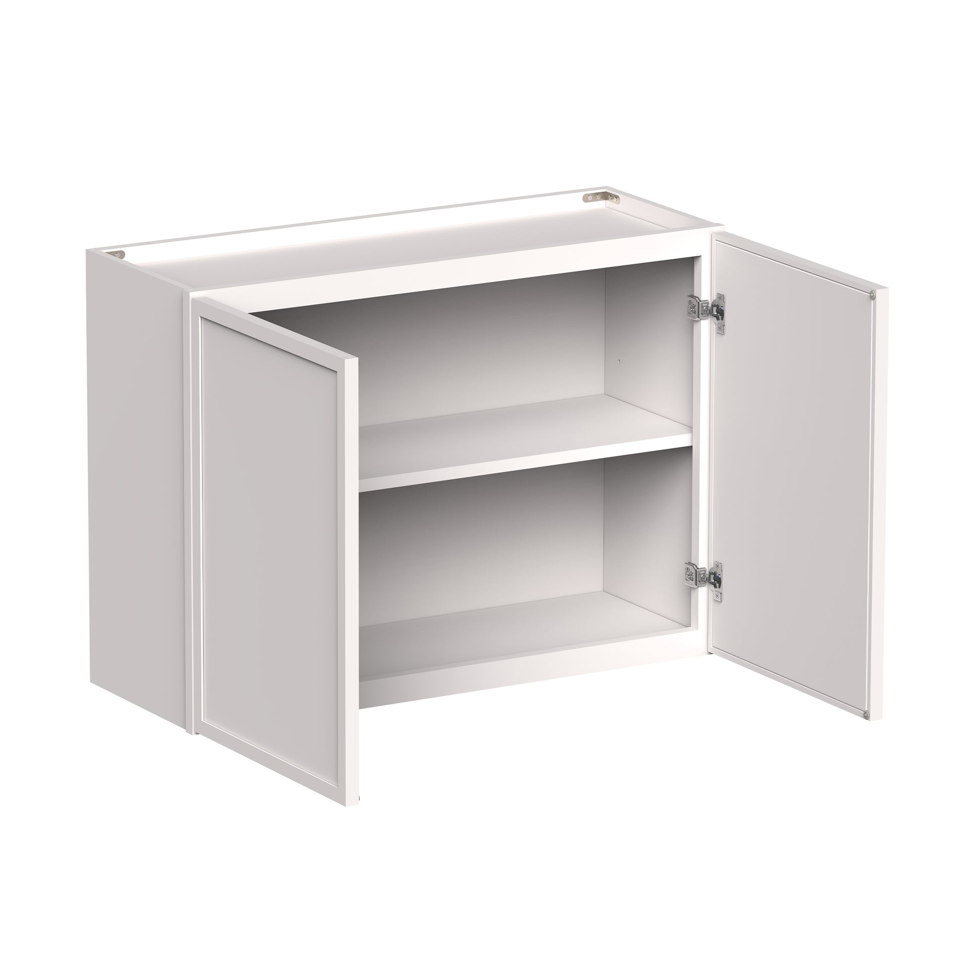 Slim Shaker Alabaster RTA 24"-36"W x 12"D x 24"H Short Wall Cabinet With 2 Door and 1 Shelves