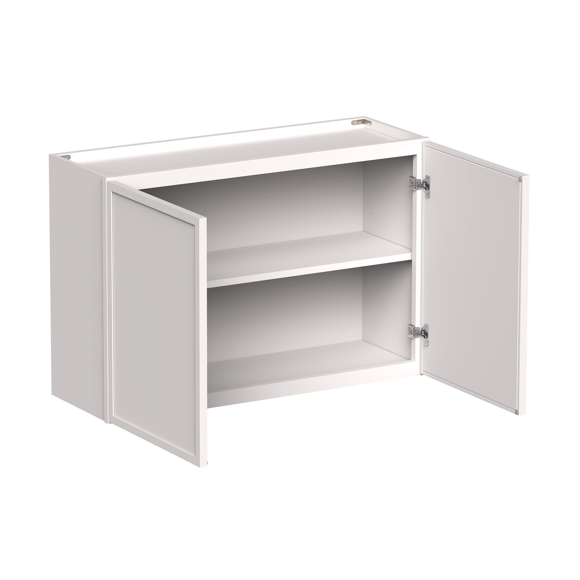 Slim Shaker Alabaster RTA 24"-36"W x 12"D x 24"H Short Wall Cabinet With 2 Door and 1 Shelves