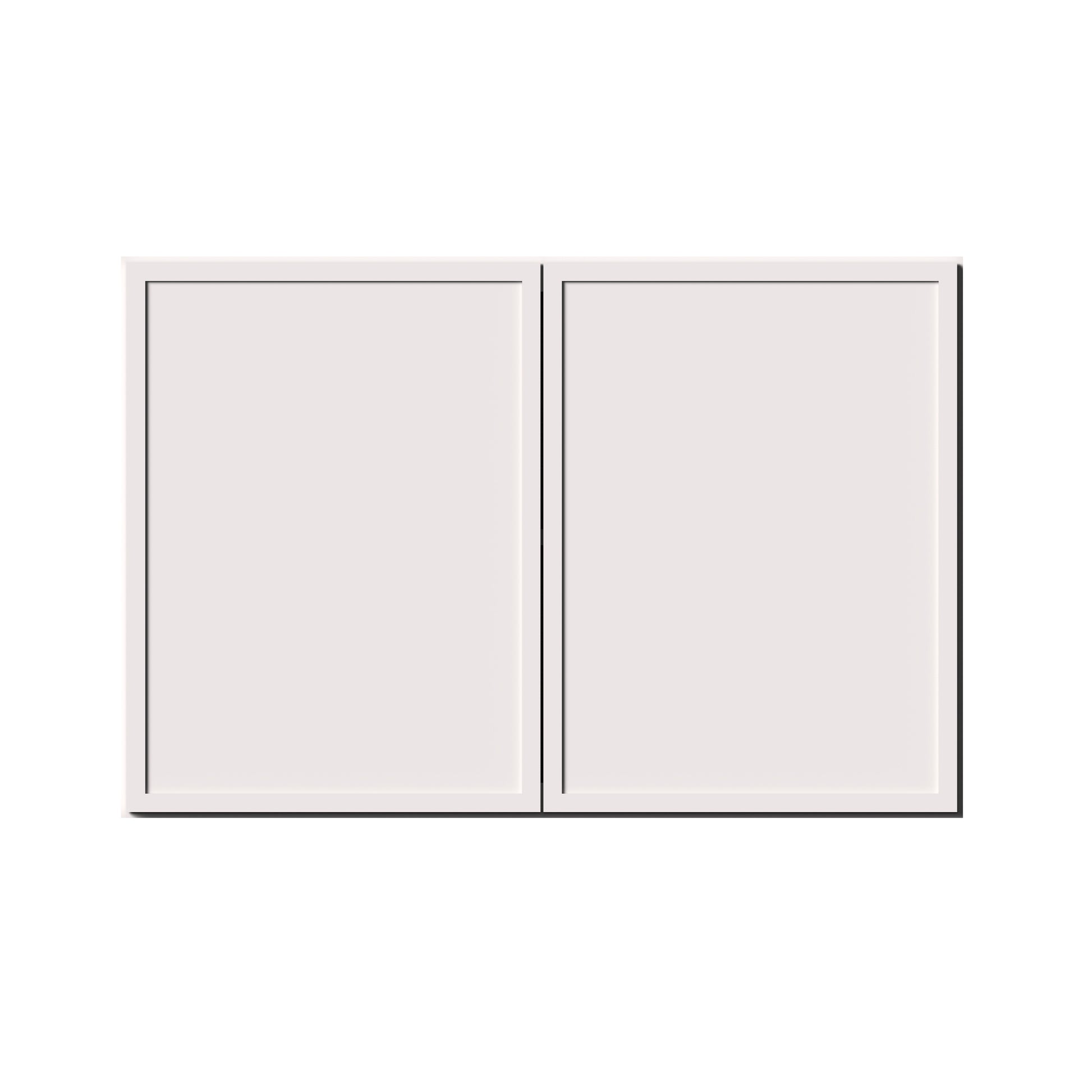 Slim Shaker Alabaster RTA 24"-36"W x 12"D x 24"H Short Wall Cabinet With 2 Door and 1 Shelves