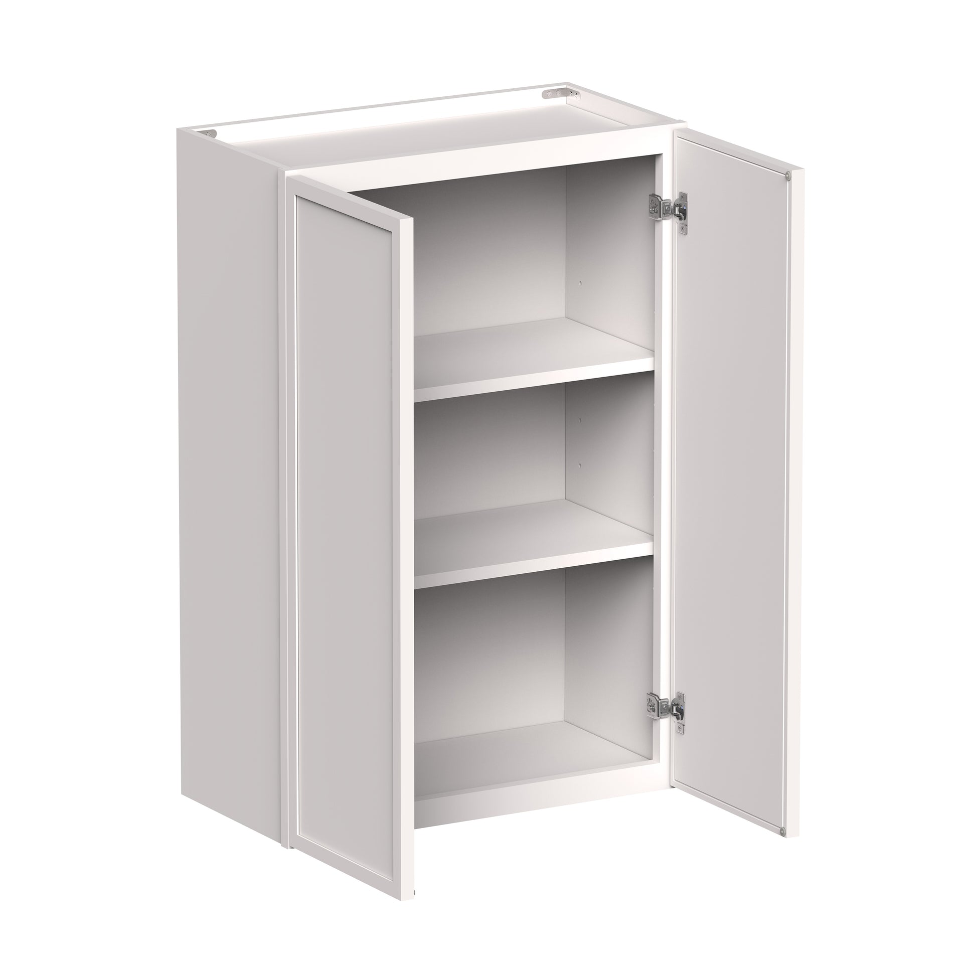 Slim Shaker Alabaster RTA 24"-36"W x 12"D x 30"/36"H Standard Wall Cabinet With 2 Doors and 2 Shelves