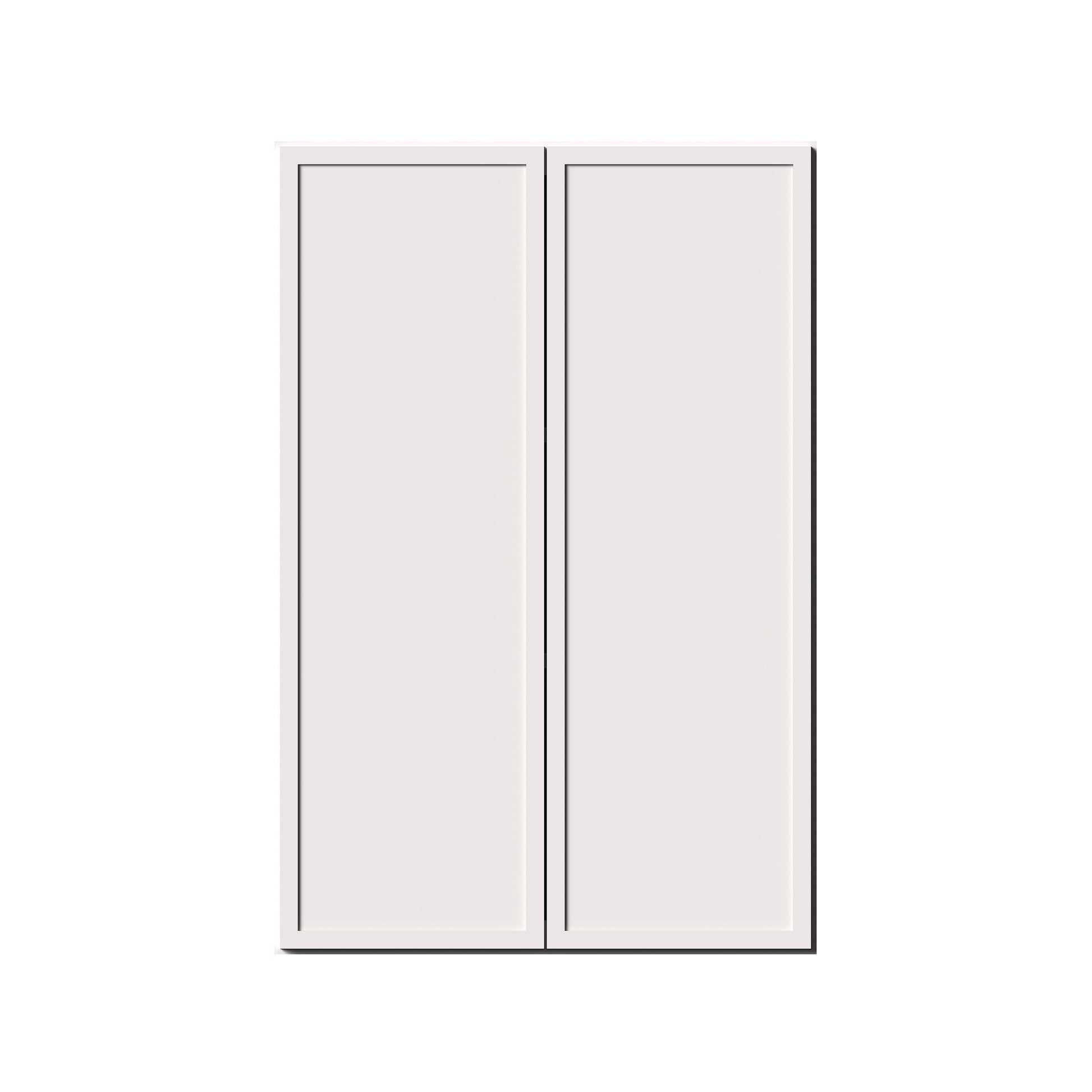 Slim Shaker Alabaster RTA 24"-36"W x 12"D x 30"/36"H Standard Wall Cabinet With 2 Doors and 2 Shelves