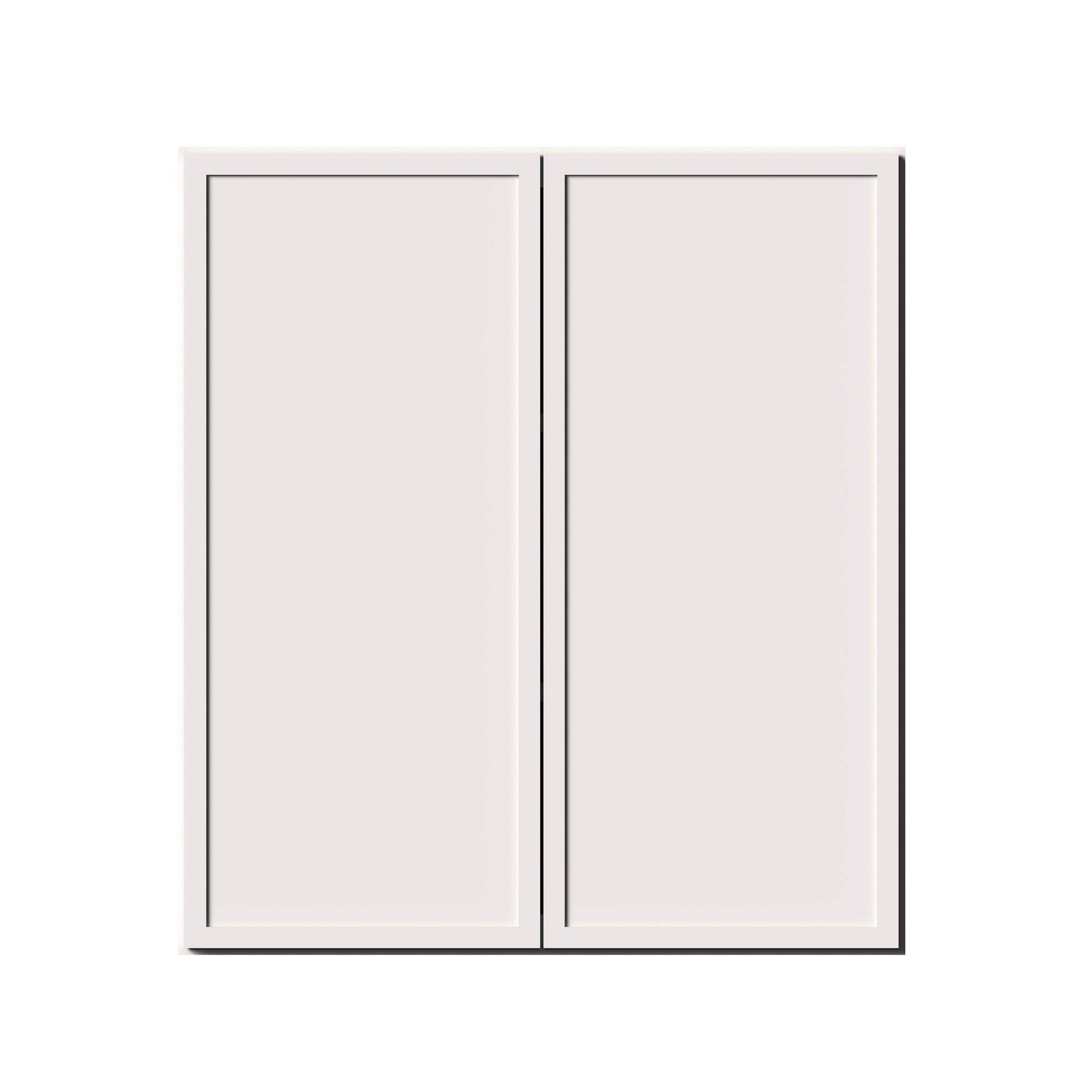 Slim Shaker Alabaster RTA 24"-36"W x 12"D x 30"/36"H Standard Wall Cabinet With 2 Doors and 2 Shelves