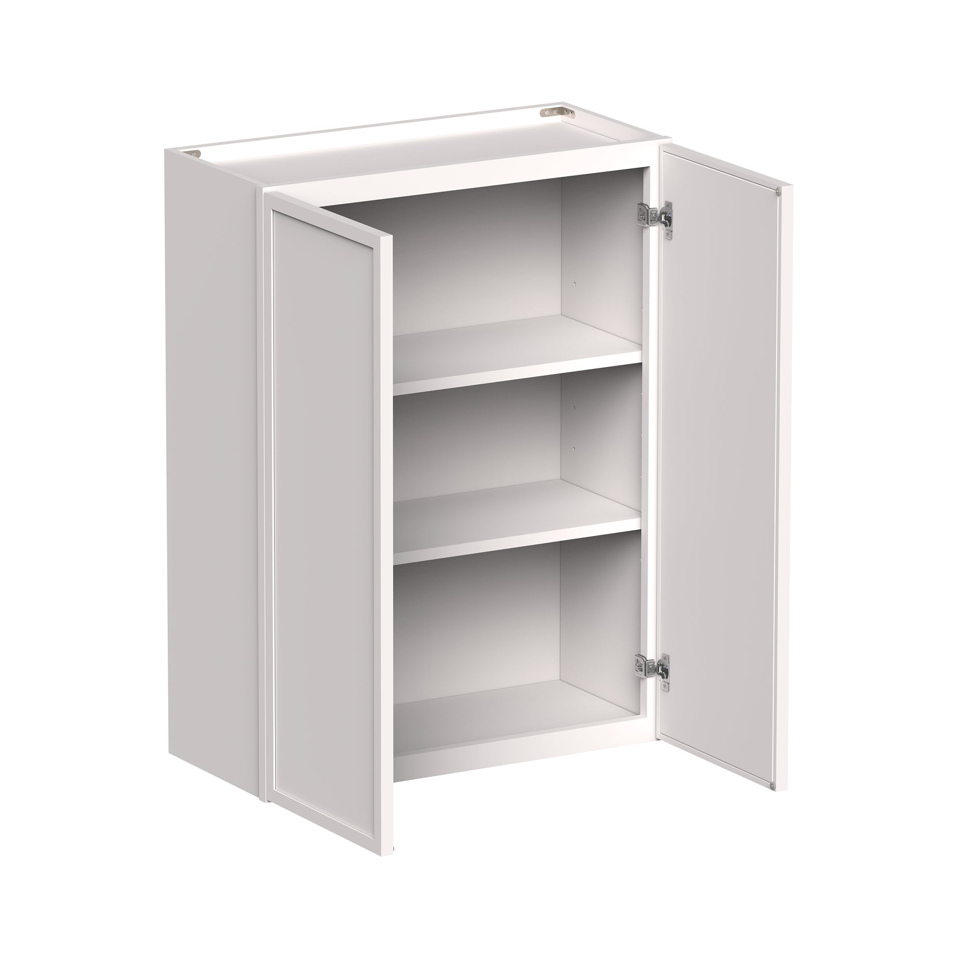Slim Shaker Alabaster RTA 24"-36"W x 12"D x 30"/36"H Standard Wall Cabinet With 2 Doors and 2 Shelves
