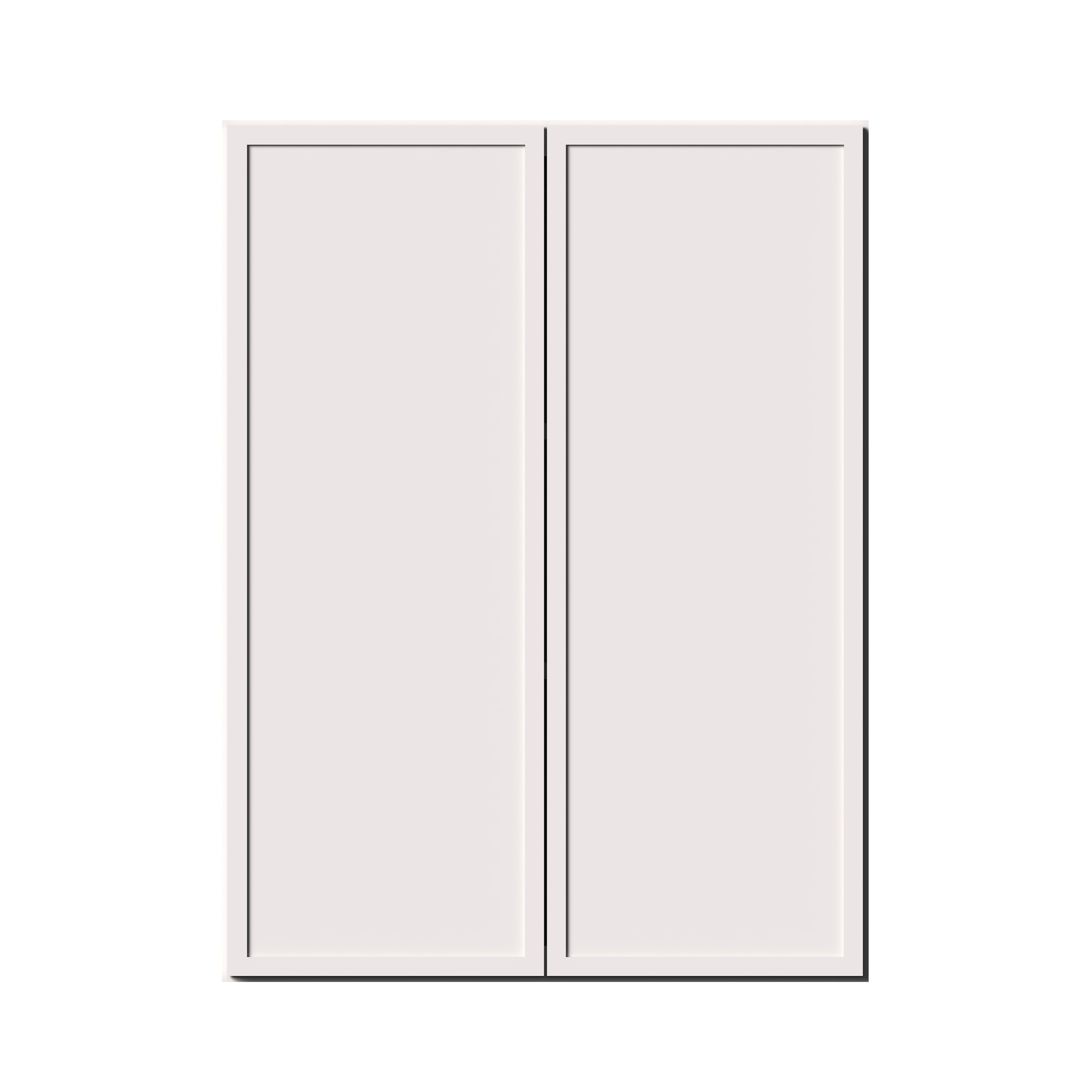 Slim Shaker Alabaster RTA 24"-36"W x 12"D x 30"/36"H Standard Wall Cabinet With 2 Doors and 2 Shelves