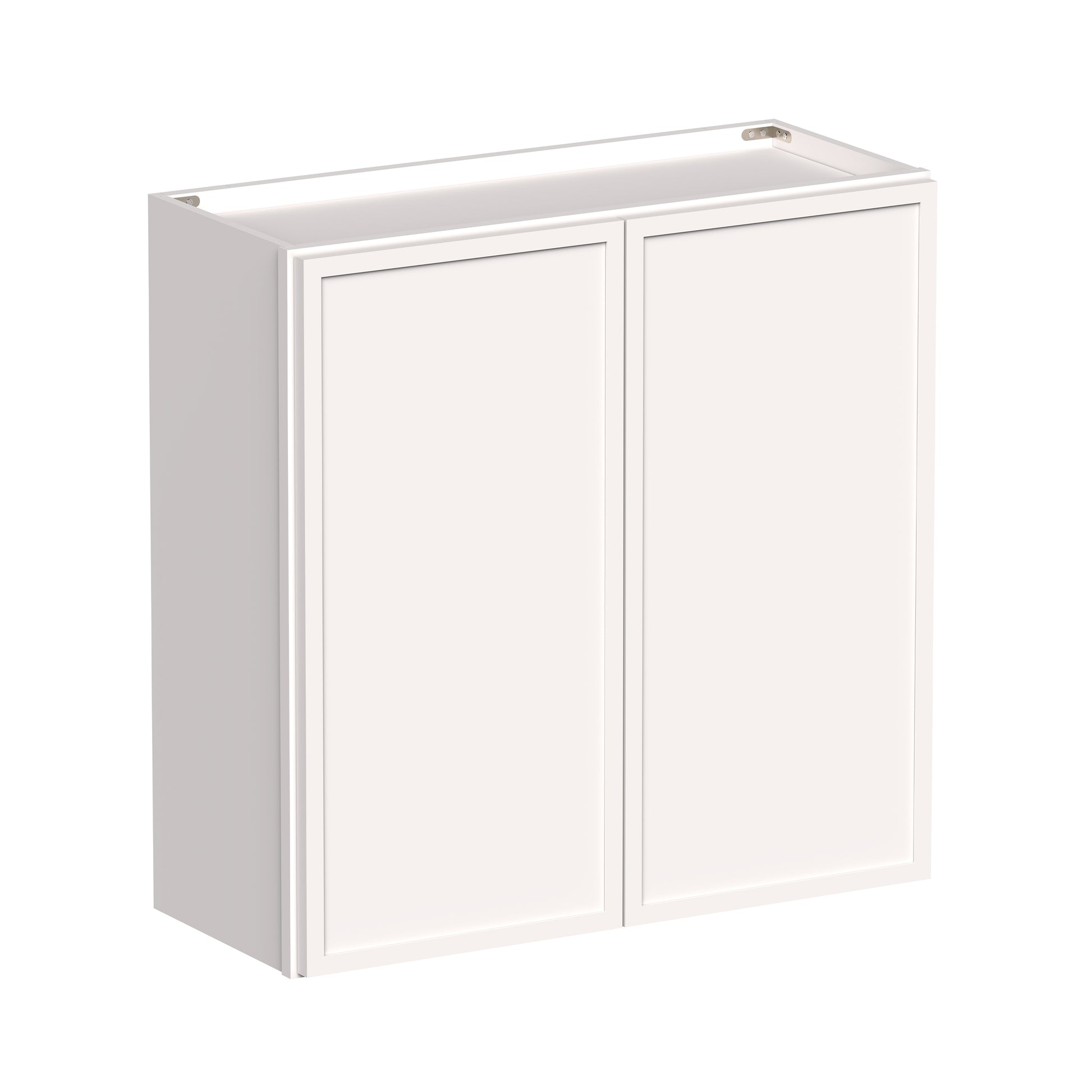 Slim Shaker Alabaster RTA 24"-36"W x 12"D x 30"/36"H Standard Wall Cabinet With 2 Doors and 2 Shelves