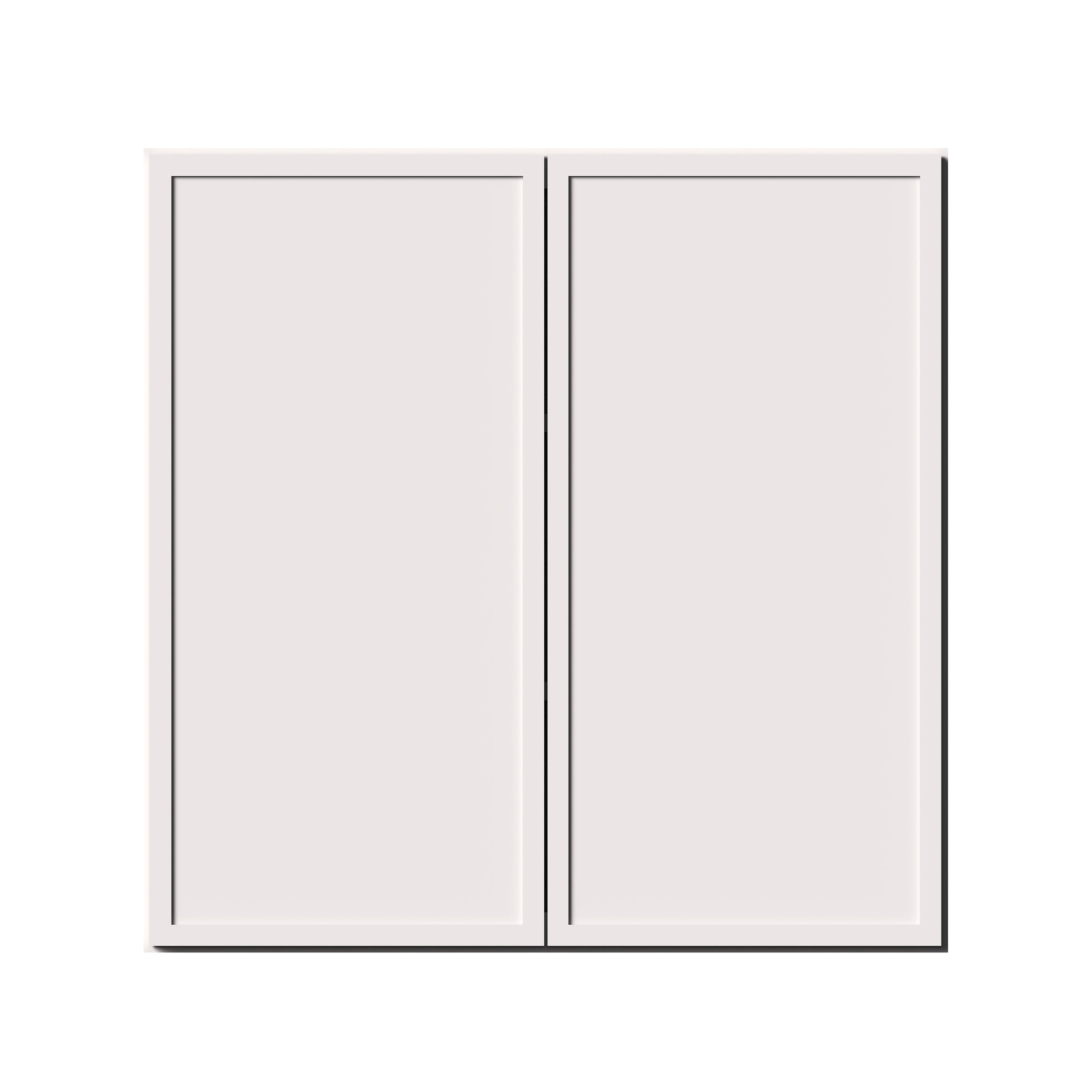 Slim Shaker Alabaster RTA 24"-36"W x 12"D x 30"/36"H Standard Wall Cabinet With 2 Doors and 2 Shelves