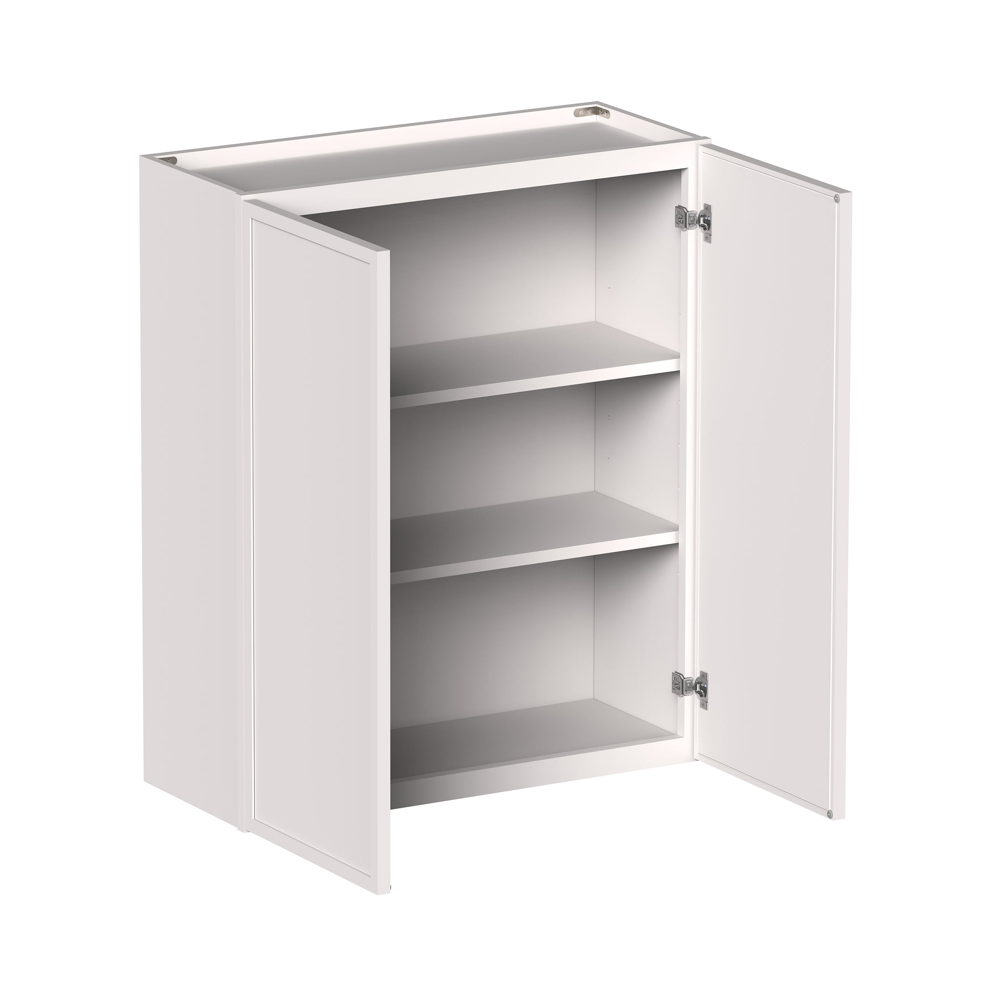 Slim Shaker Alabaster RTA 24"-36"W x 12"D x 30"/36"H Standard Wall Cabinet With 2 Doors and 2 Shelves