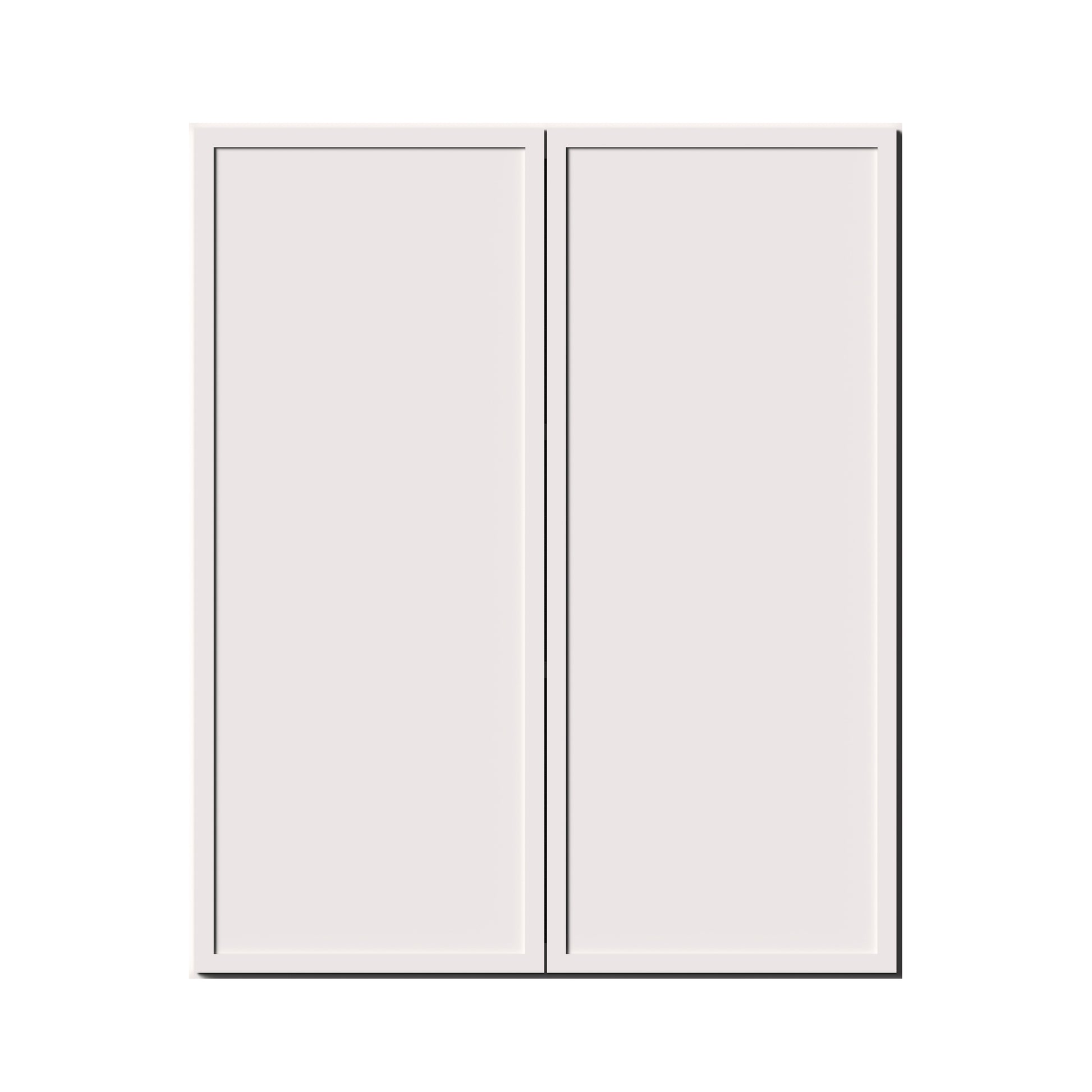 Slim Shaker Alabaster RTA 24"-36"W x 12"D x 30"/36"H Standard Wall Cabinet With 2 Doors and 2 Shelves