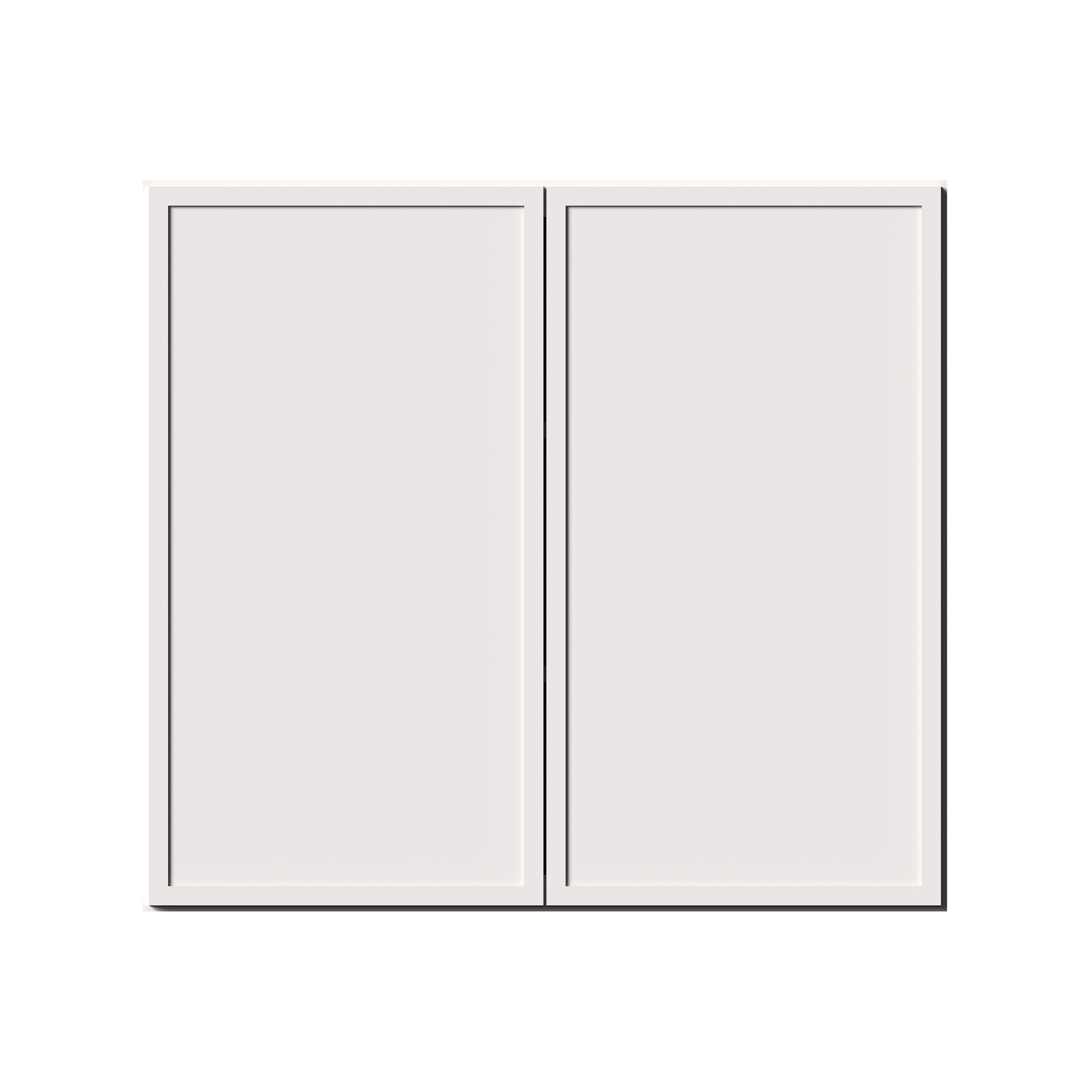 Slim Shaker Alabaster RTA 24"-36"W x 12"D x 30"/36"H Standard Wall Cabinet With 2 Doors and 2 Shelves