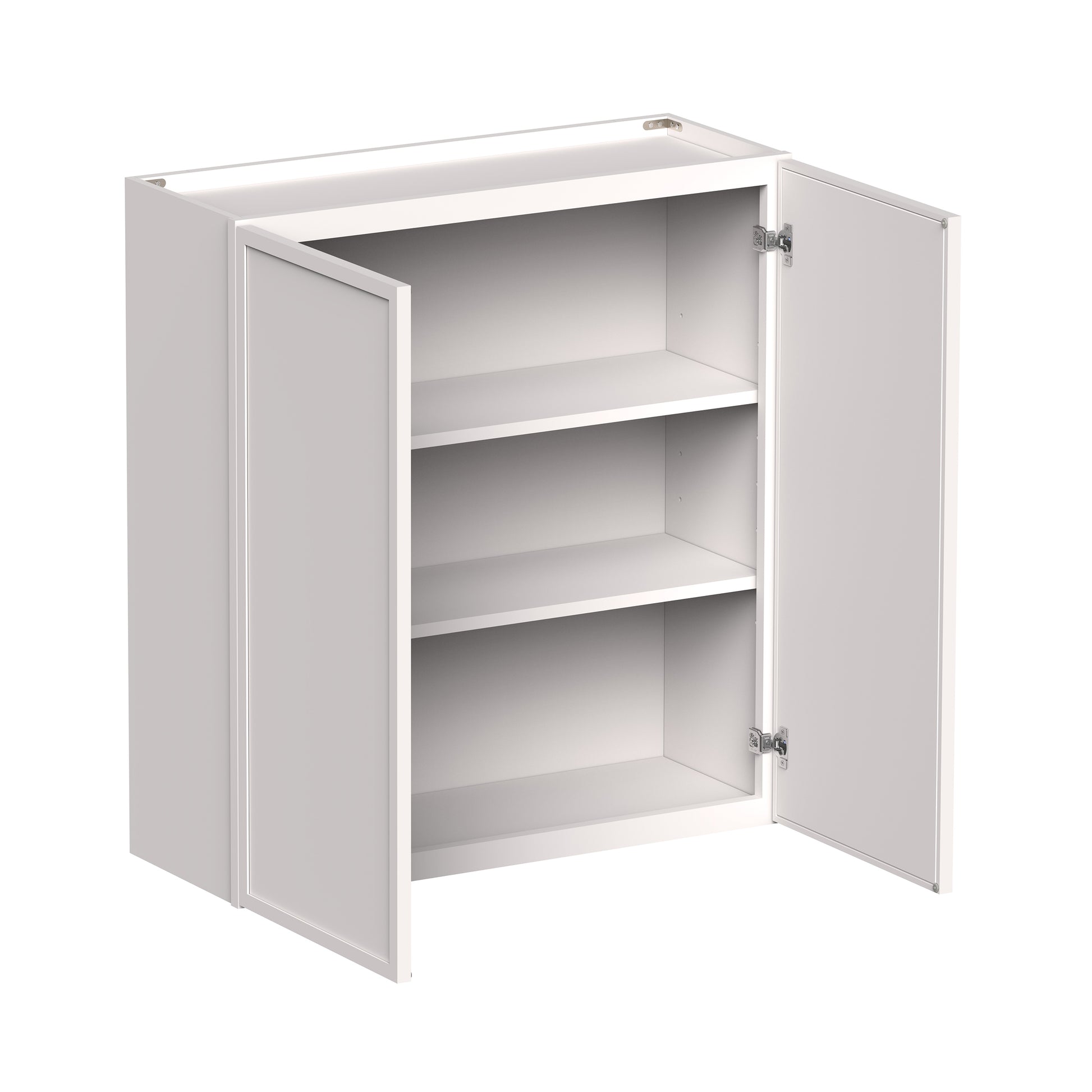 Slim Shaker Alabaster RTA 24"-36"W x 12"D x 30"/36"H Standard Wall Cabinet With 2 Doors and 2 Shelves