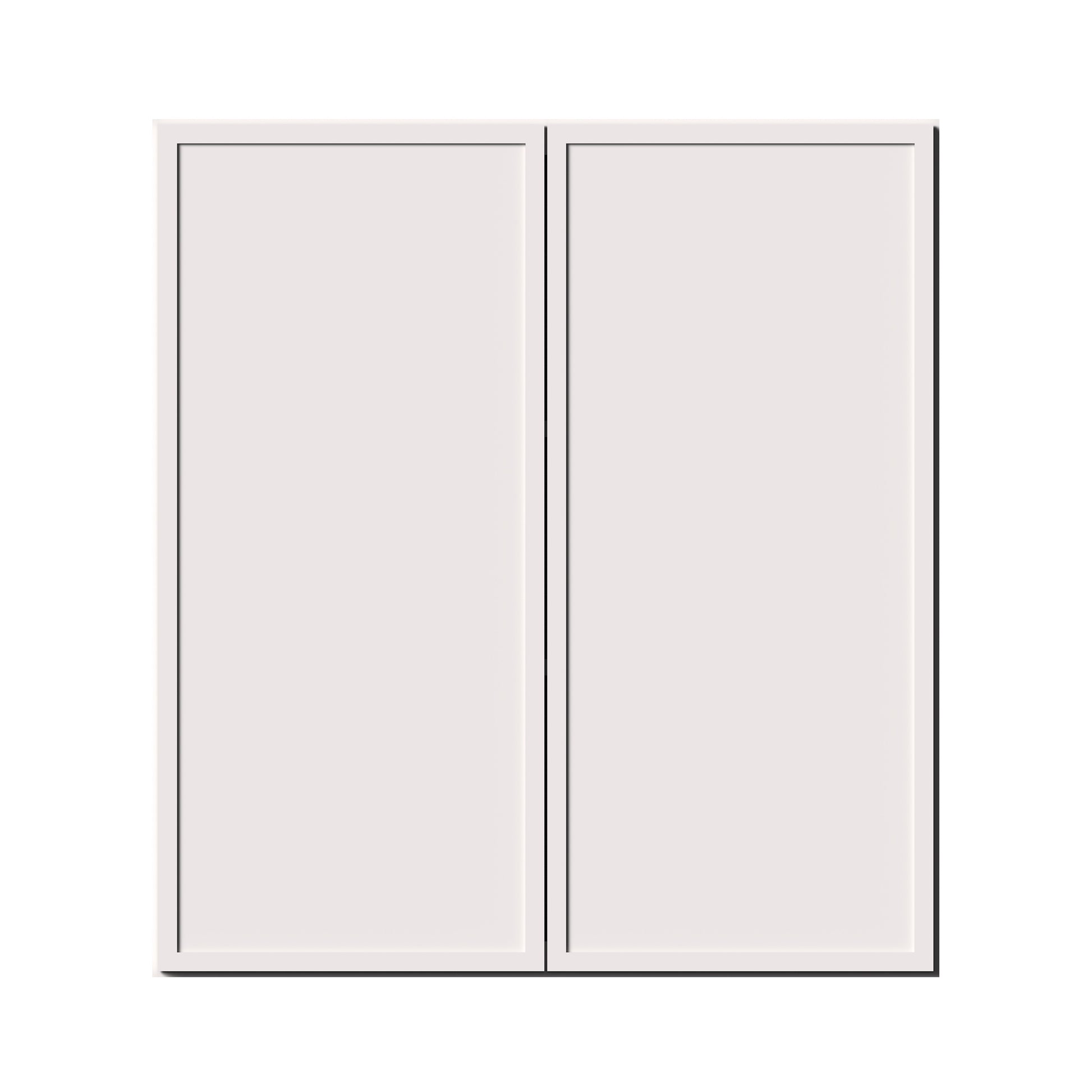 Slim Shaker Alabaster RTA 24"-36"W x 12"D x 30"/36"H Standard Wall Cabinet With 2 Doors and 2 Shelves
