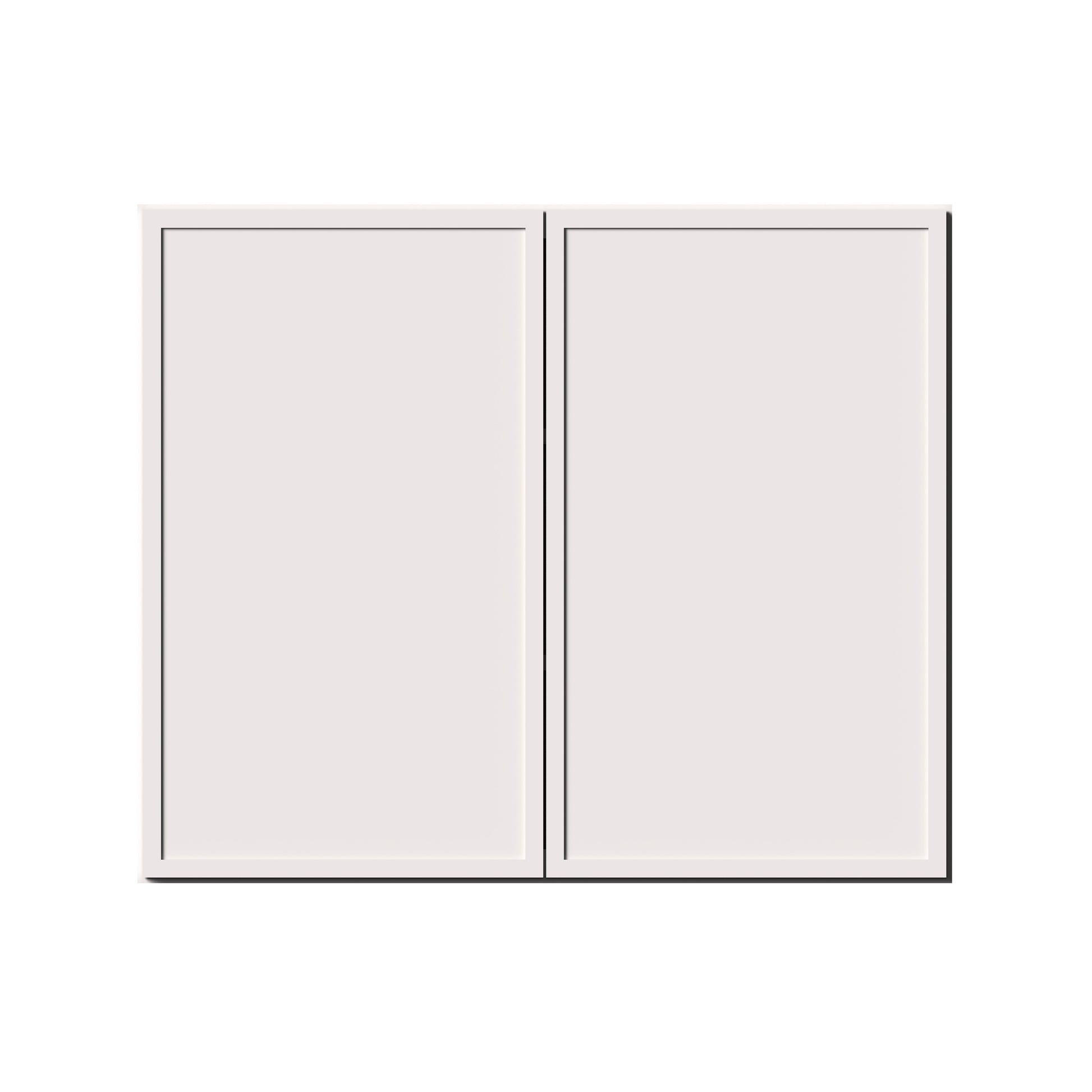Slim Shaker Alabaster RTA 24"-36"W x 12"D x 30"/36"H Standard Wall Cabinet With 2 Doors and 2 Shelves