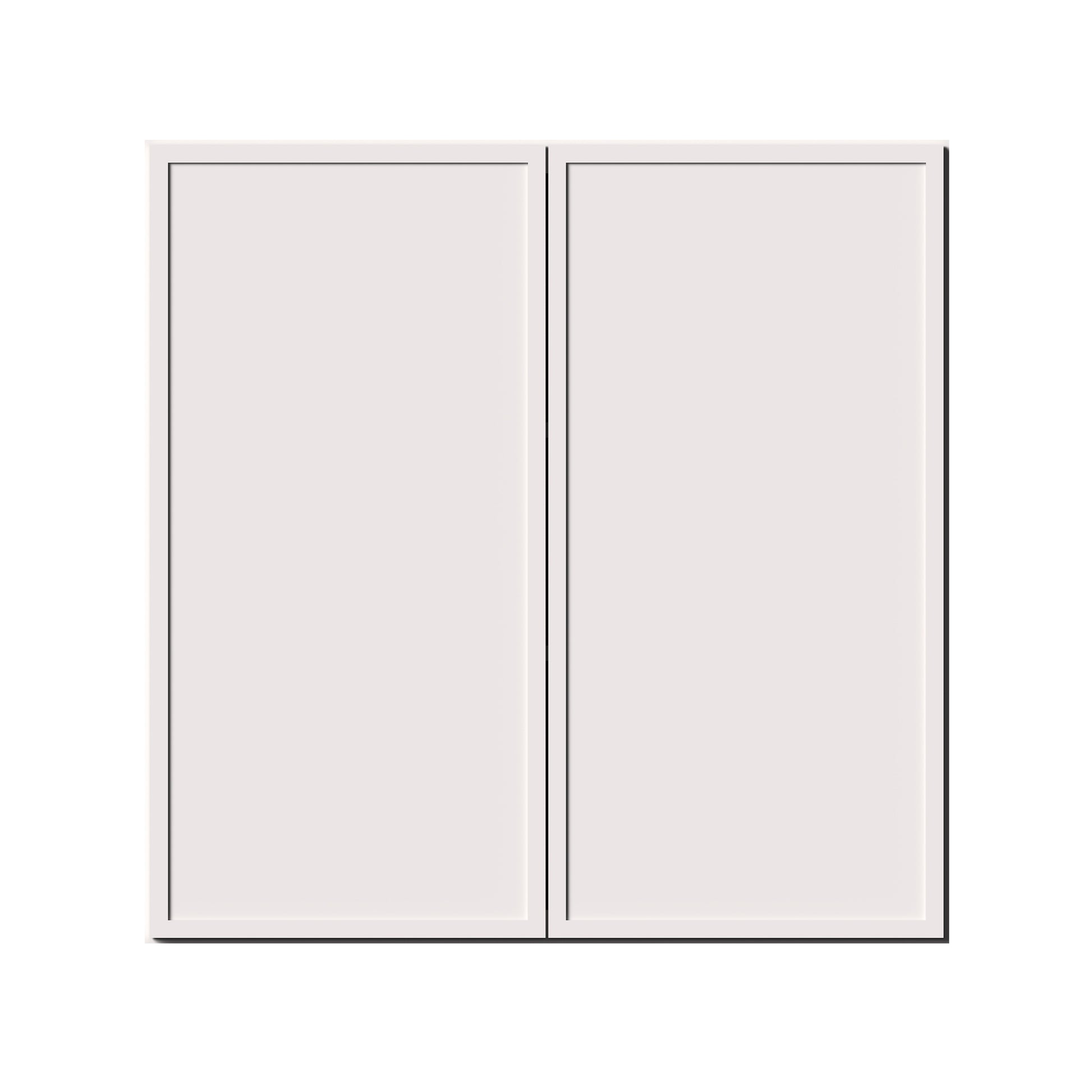 Slim Shaker Alabaster RTA 24"-36"W x 12"D x 30"/36"H Standard Wall Cabinet With 2 Doors and 2 Shelves