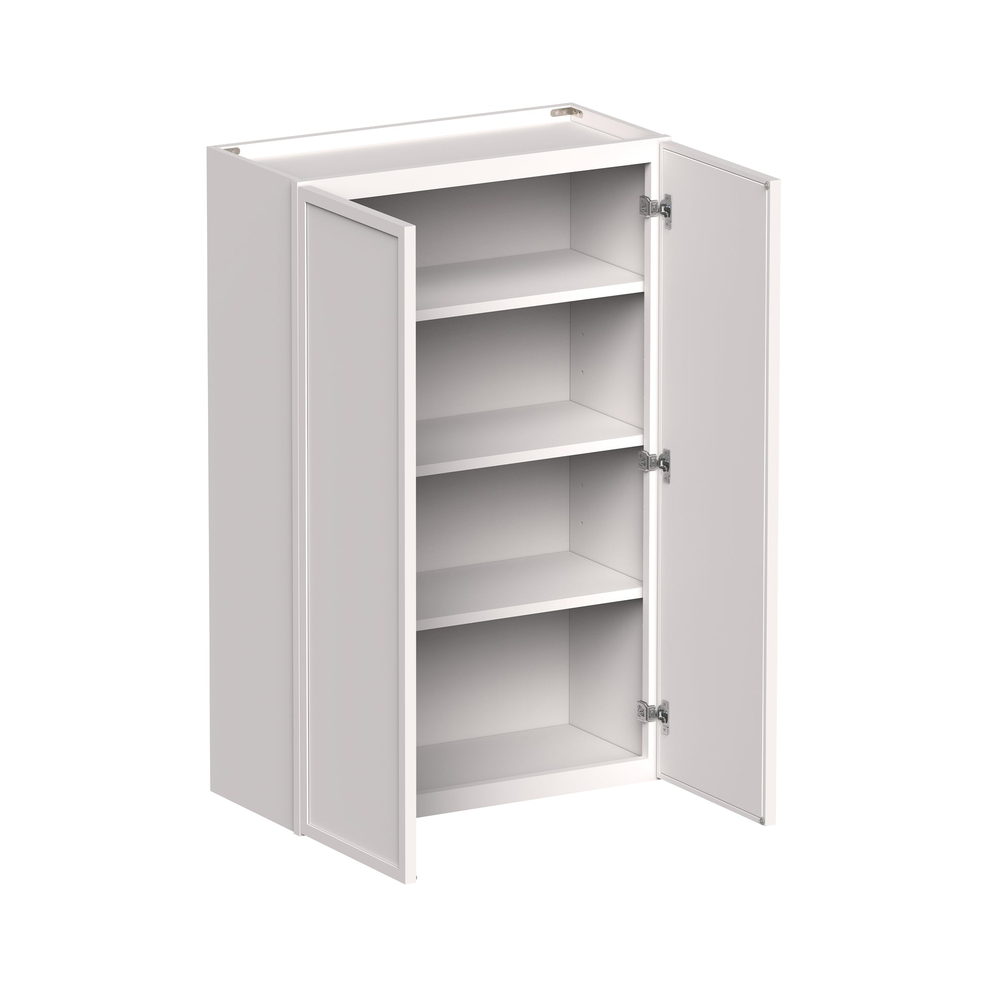Slim Shaker Alabaster RTA 24"-36"W x 12"D x 42"H Standard Wall Cabinet With 2 Doors and 3 Shelves