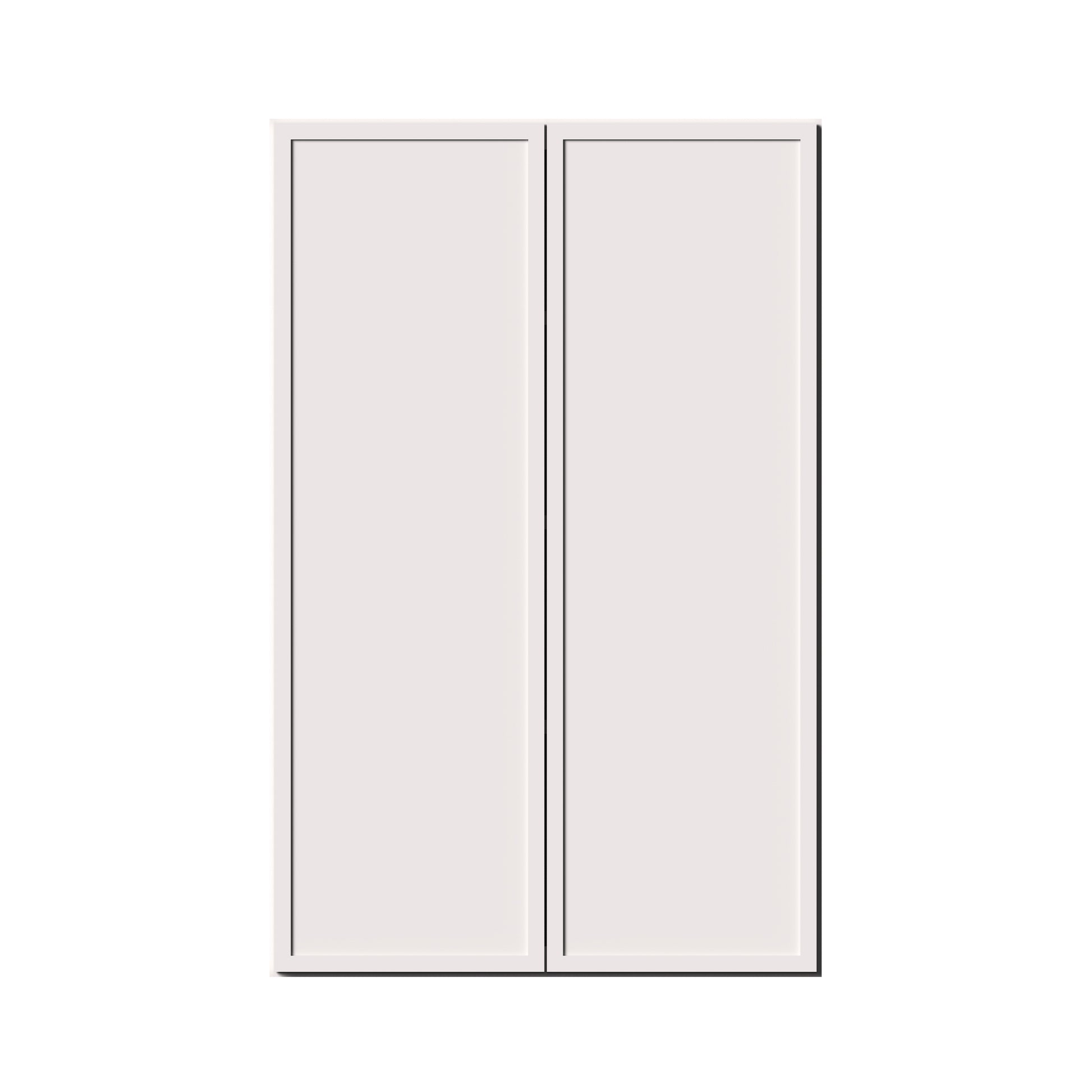 Slim Shaker Alabaster RTA 24"-36"W x 12"D x 42"H Standard Wall Cabinet With 2 Doors and 3 Shelves