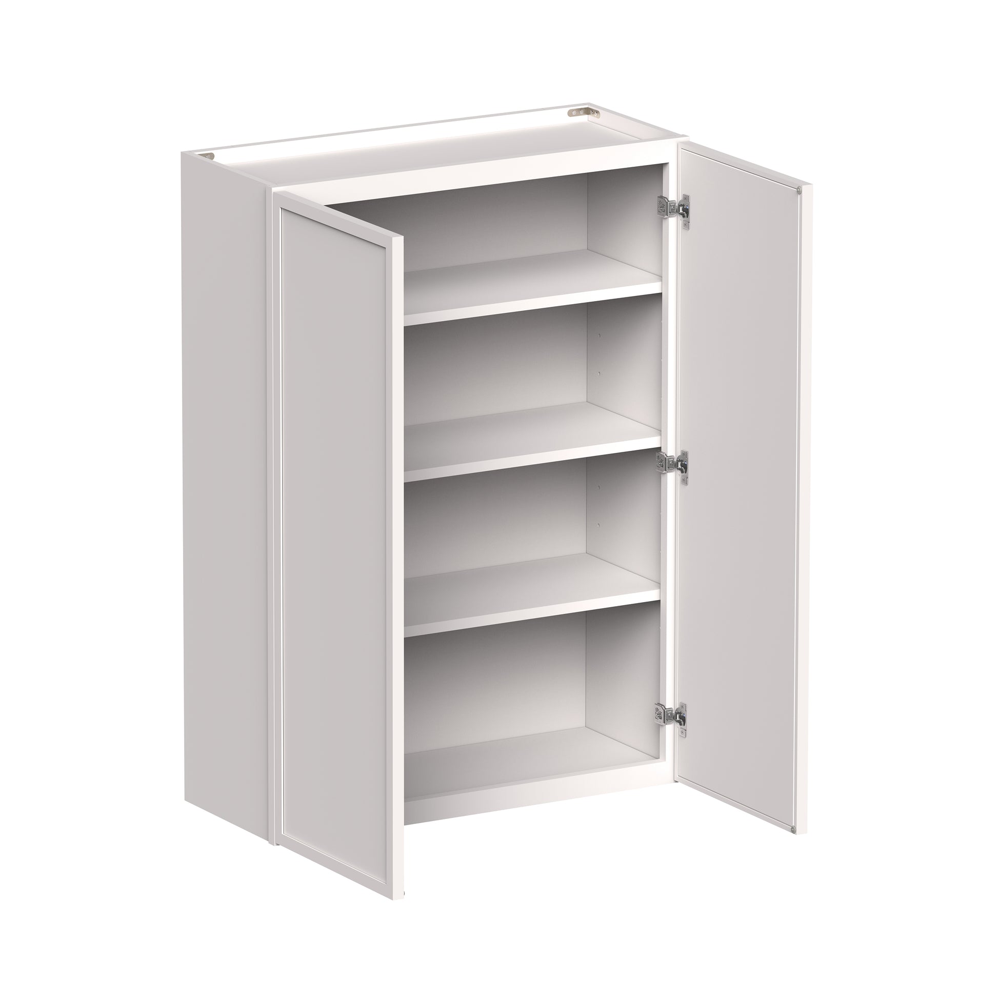 Slim Shaker Alabaster RTA 24"-36"W x 12"D x 42"H Standard Wall Cabinet With 2 Doors and 3 Shelves