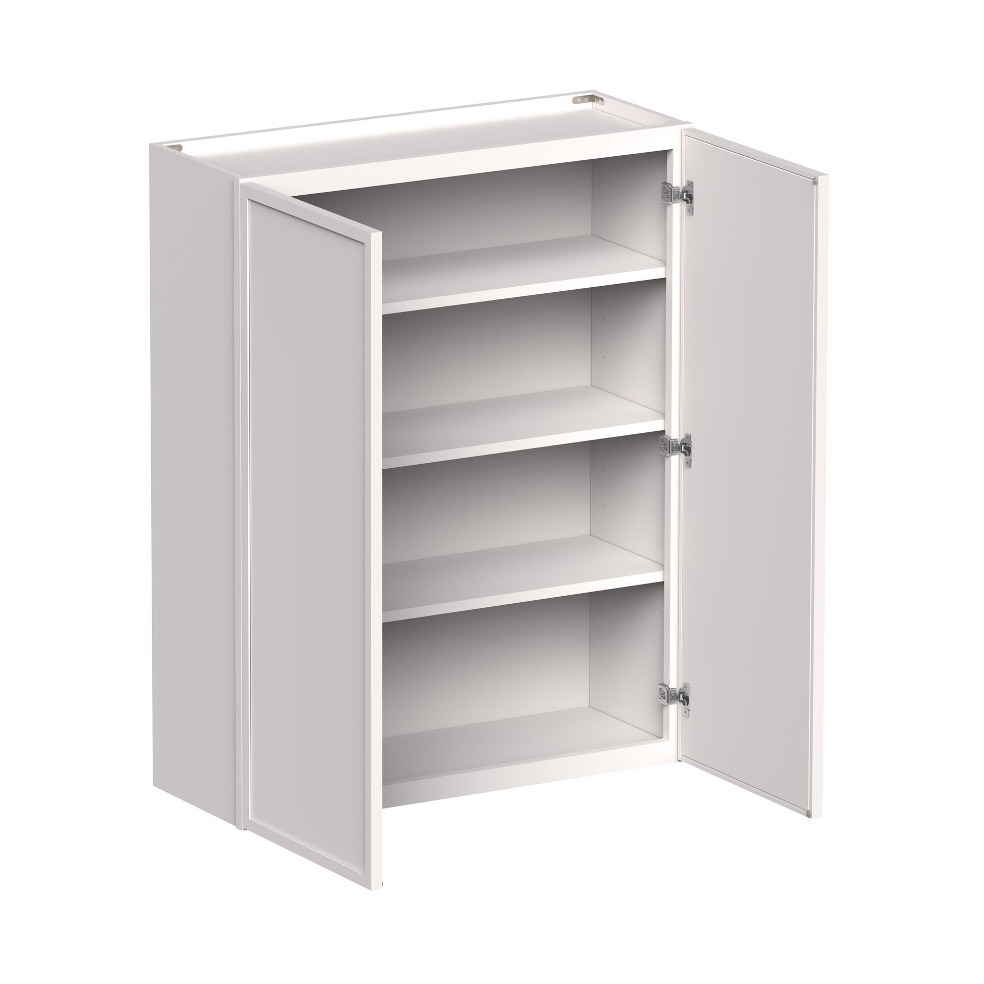 Slim Shaker Alabaster RTA 24"-36"W x 12"D x 42"H Standard Wall Cabinet With 2 Doors and 3 Shelves