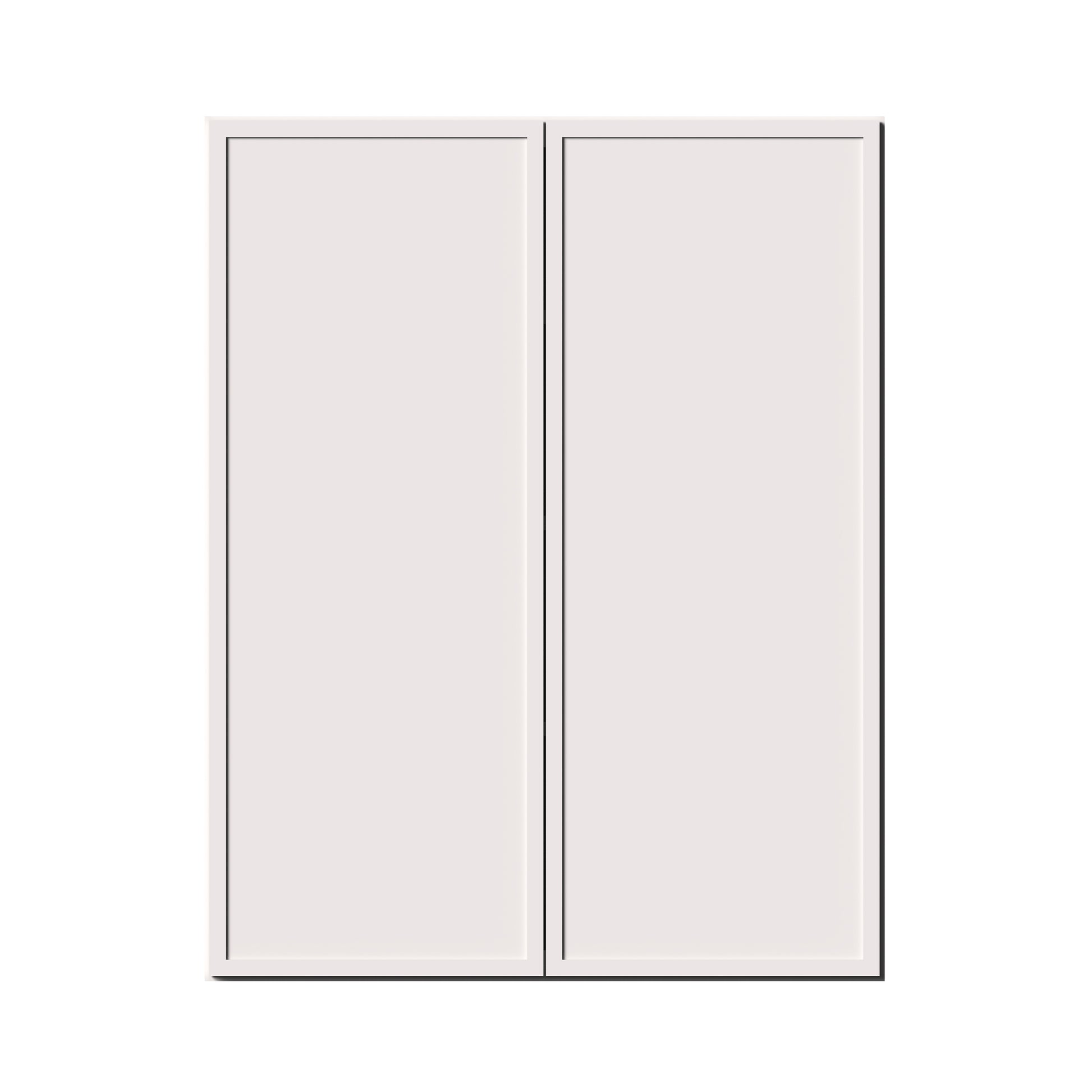 Slim Shaker Alabaster RTA 24"-36"W x 12"D x 42"H Standard Wall Cabinet With 2 Doors and 3 Shelves