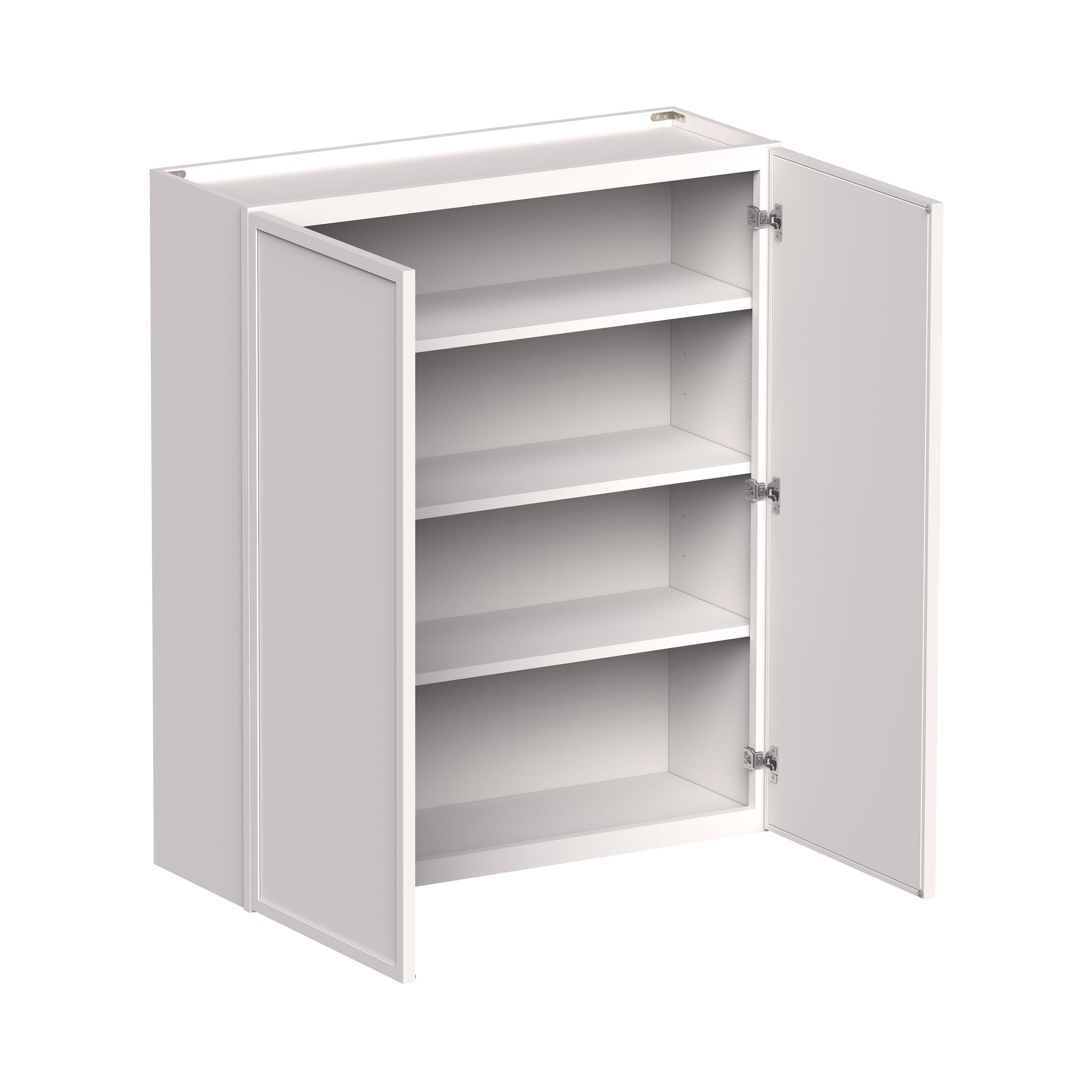 Slim Shaker Alabaster RTA 24"-36"W x 12"D x 42"H Standard Wall Cabinet With 2 Doors and 3 Shelves