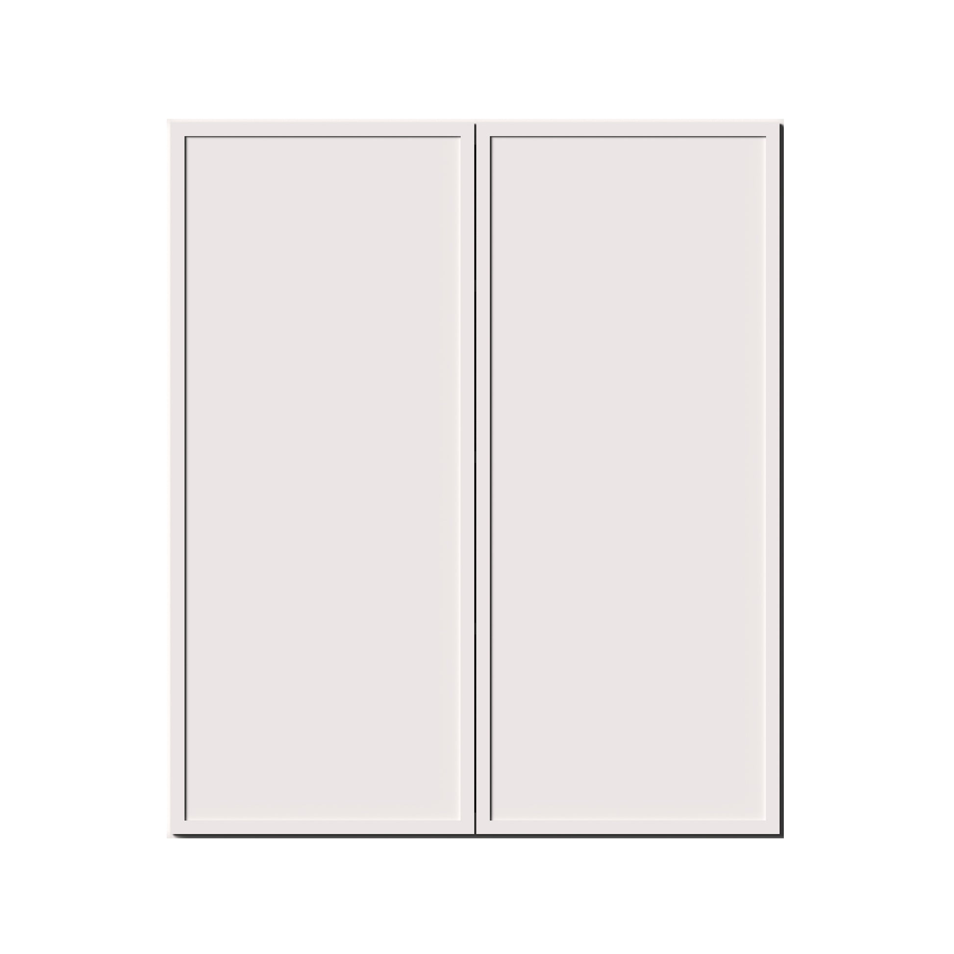 Slim Shaker Alabaster RTA 24"-36"W x 12"D x 42"H Standard Wall Cabinet With 2 Doors and 3 Shelves