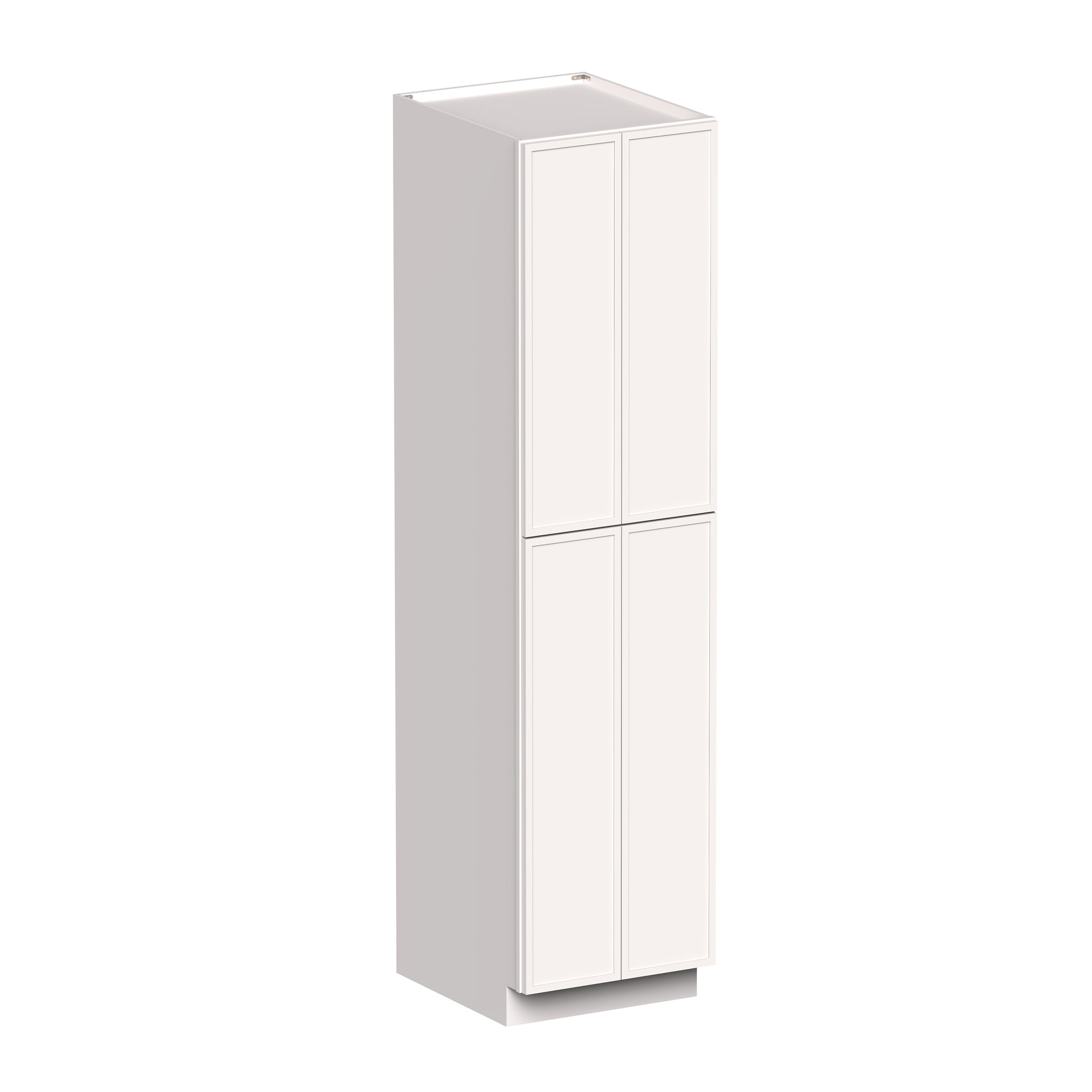 Slim Shaker Alabaster RTA 24"/30"W x 27"D x 84"/90"H Pantry Cabinet With 4 Door and 4 Shelves