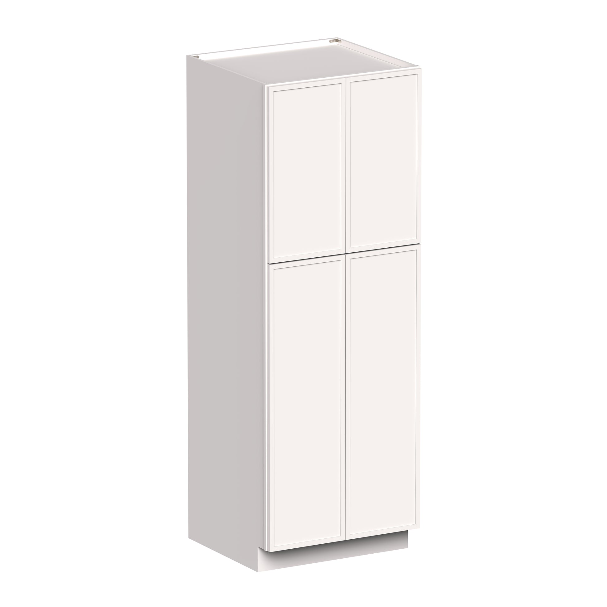 Slim Shaker Alabaster RTA 24"/30"W x 27"D x 84"/90"H Pantry Cabinet With 4 Door and 4 Shelves