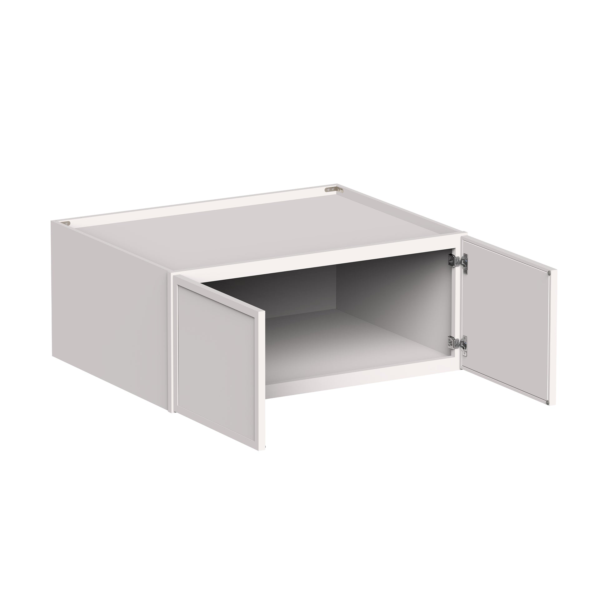 Slim Shaker Alabaster RTA 36"W x 27"D x 12"-24"H Deep Wall Cabinets With Doors