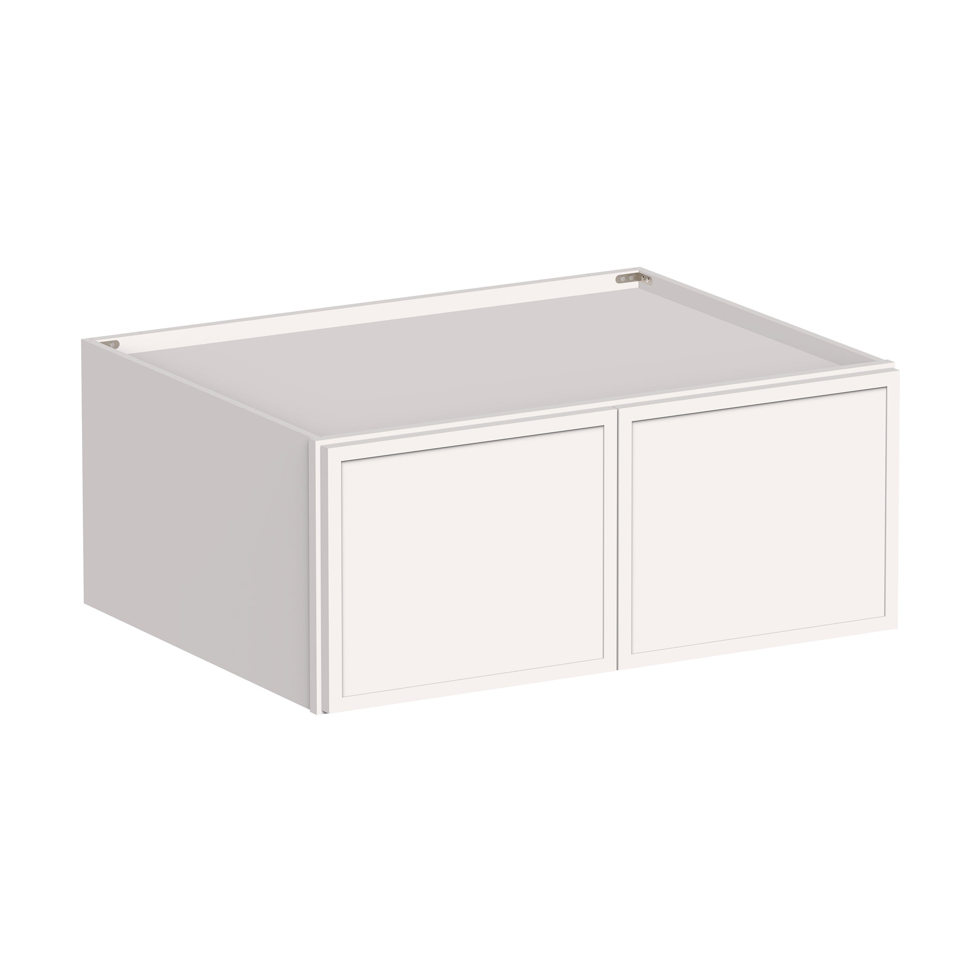 Slim Shaker Alabaster RTA 36"W x 27"D x 12"-24"H Deep Wall Cabinets With Doors