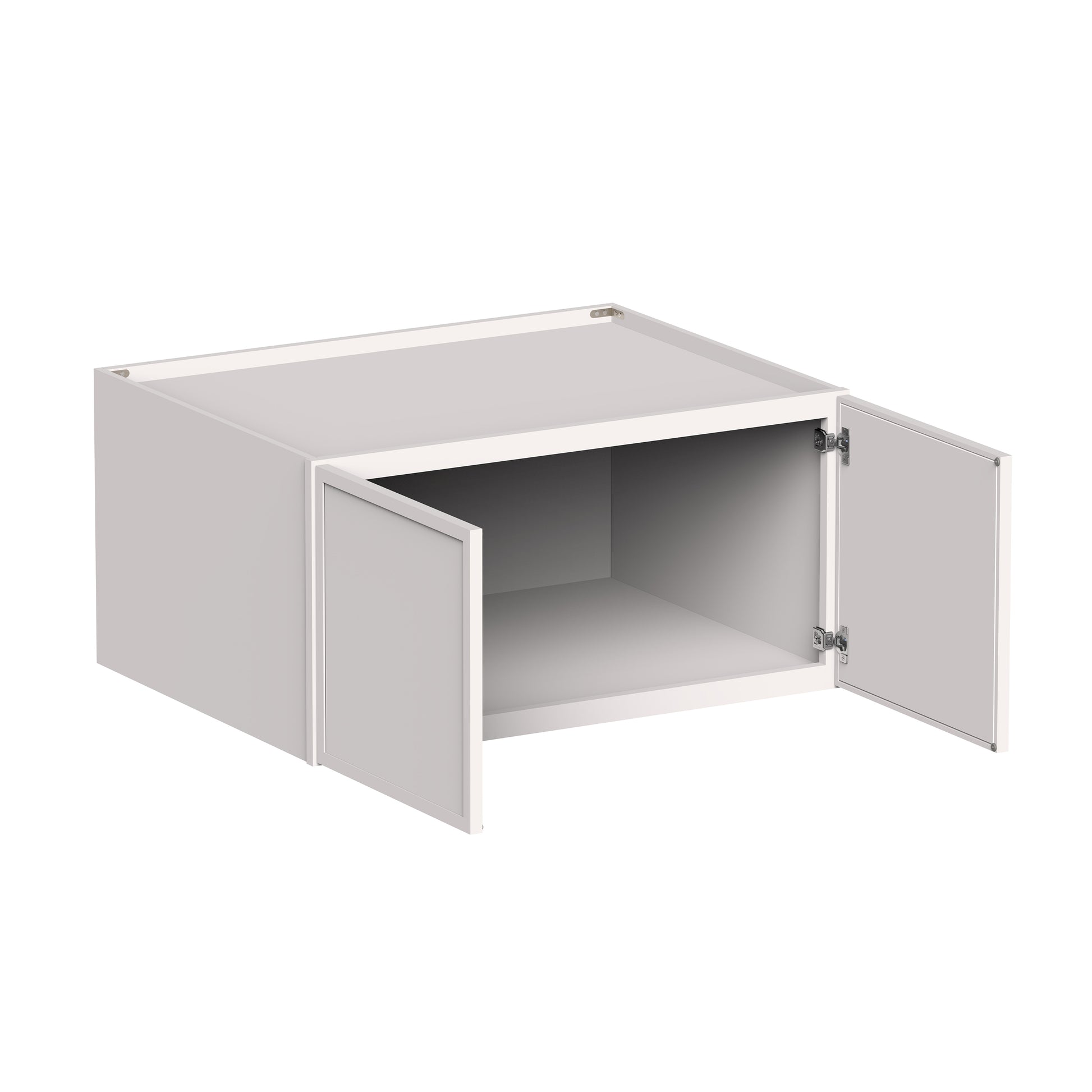Slim Shaker Alabaster RTA 36"W x 27"D x 12"-24"H Deep Wall Cabinets With Doors
