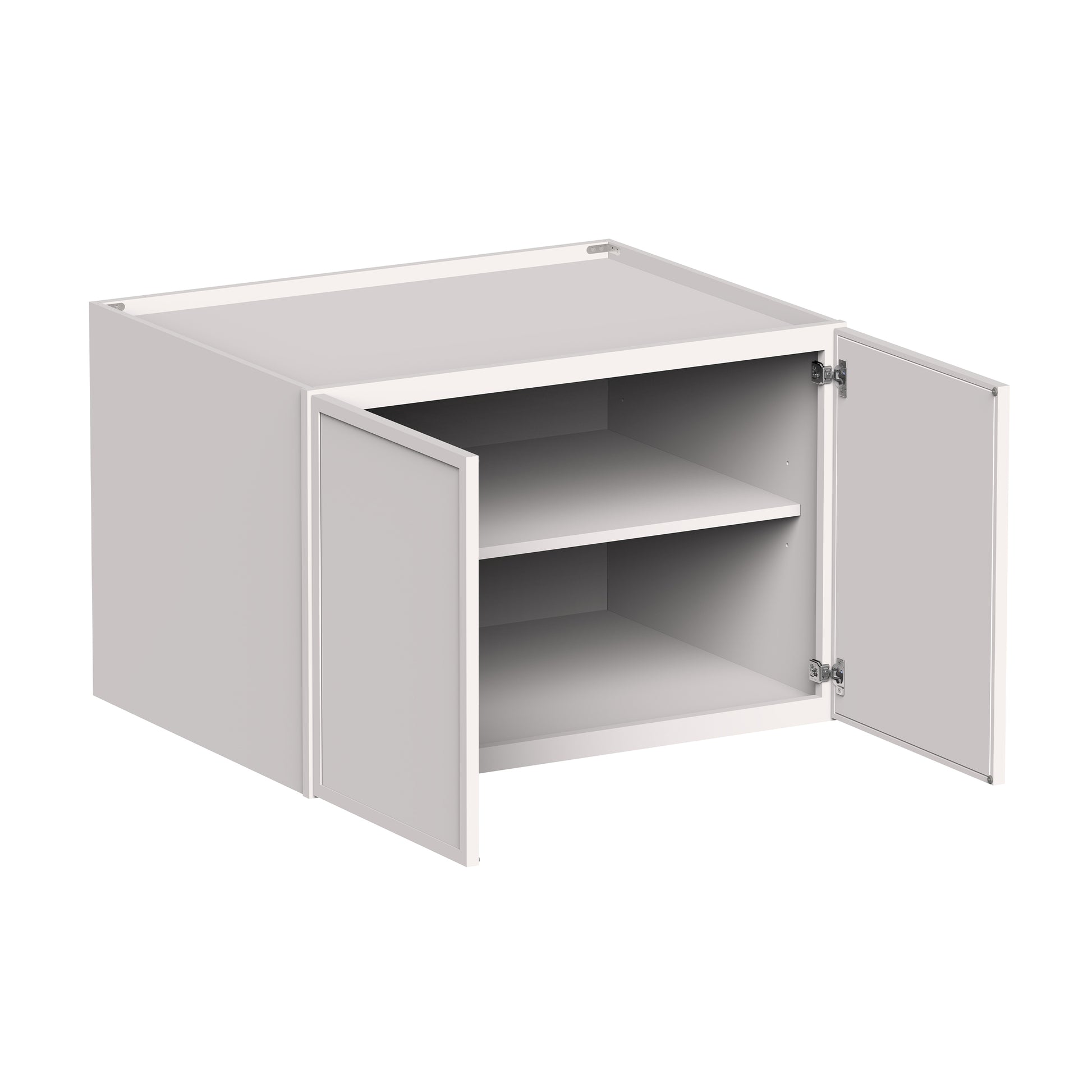 Slim Shaker Alabaster RTA 36"W x 27"D x 12"-24"H Deep Wall Cabinets With Doors
