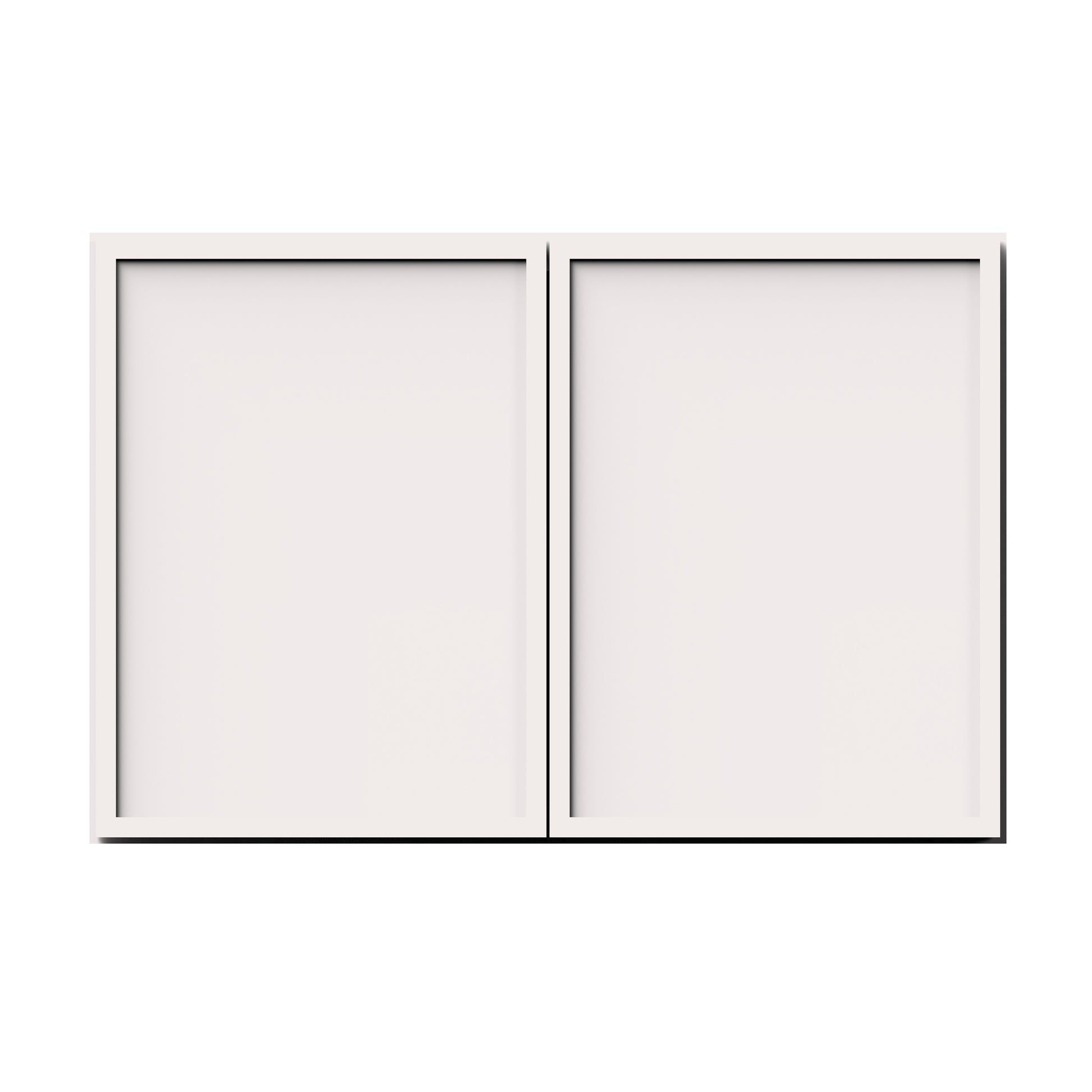Slim Shaker Alabaster RTA 36"W x 27"D x 12"-24"H Deep Wall Cabinets With Doors