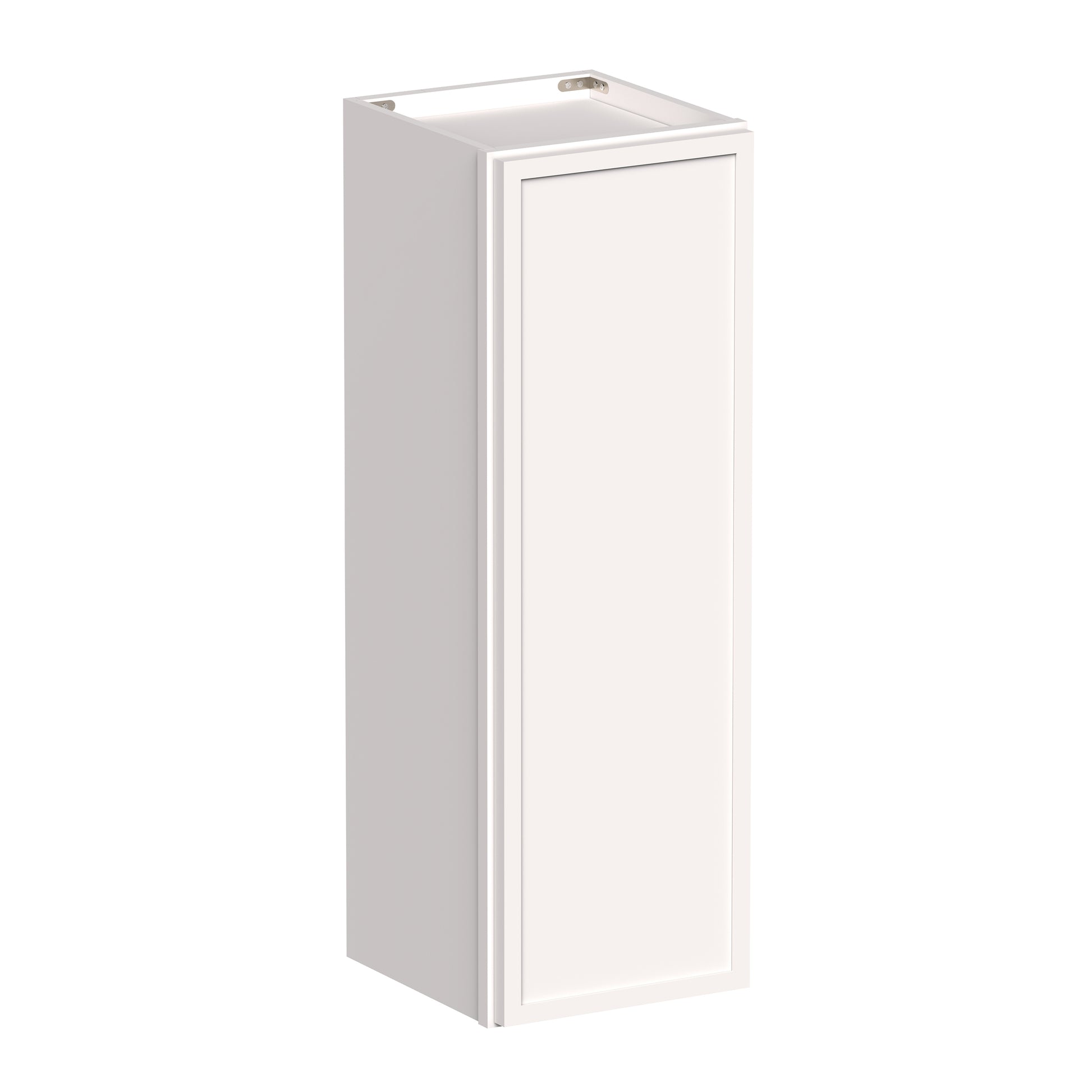 Slim Shaker Alabaster RTA 9"-12"W x 12"D x 30"/36"H Standard Wall Cabinet With 1 Door and 2 Shelves