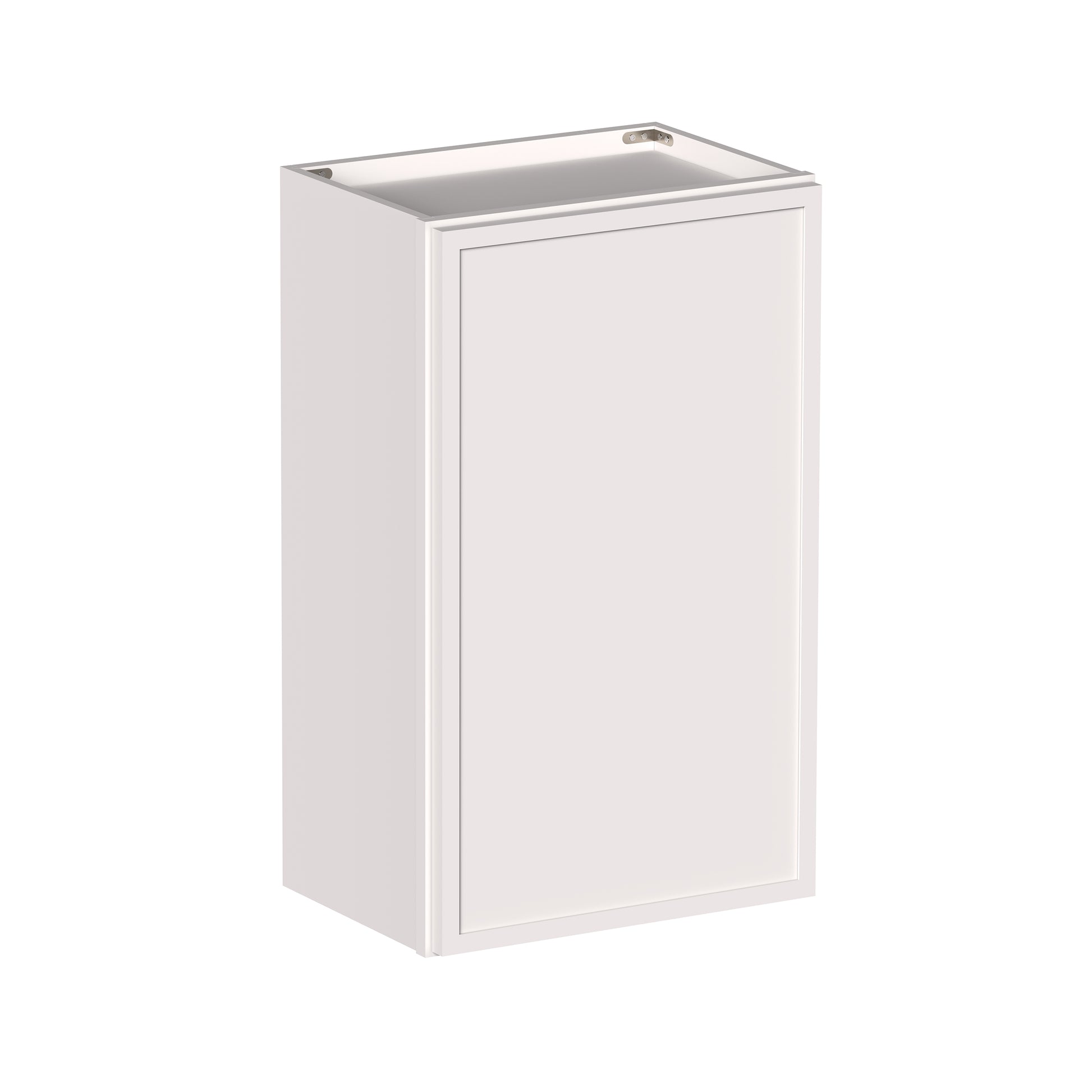 Slim Shaker Alabaster RTA 9"-12"W x 12"D x 30"/36"H Standard Wall Cabinet With 1 Door and 2 Shelves