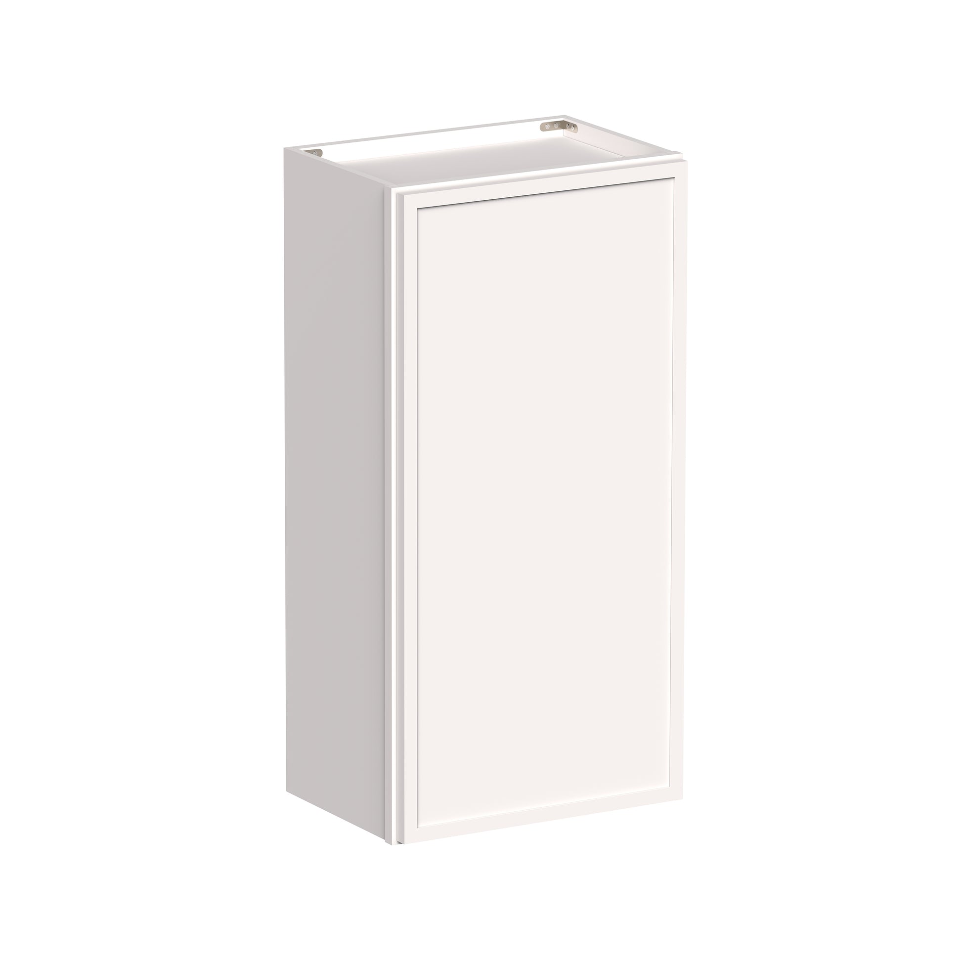 Slim Shaker Alabaster RTA 9"-12"W x 12"D x 30"/36"H Standard Wall Cabinet With 1 Door and 2 Shelves