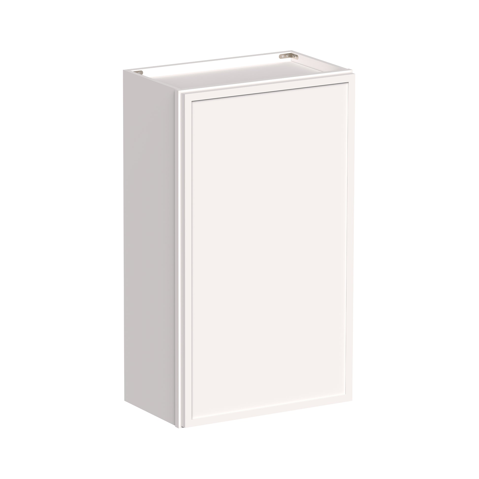 Slim Shaker Alabaster RTA 9"-12"W x 12"D x 30"/36"H Standard Wall Cabinet With 1 Door and 2 Shelves
