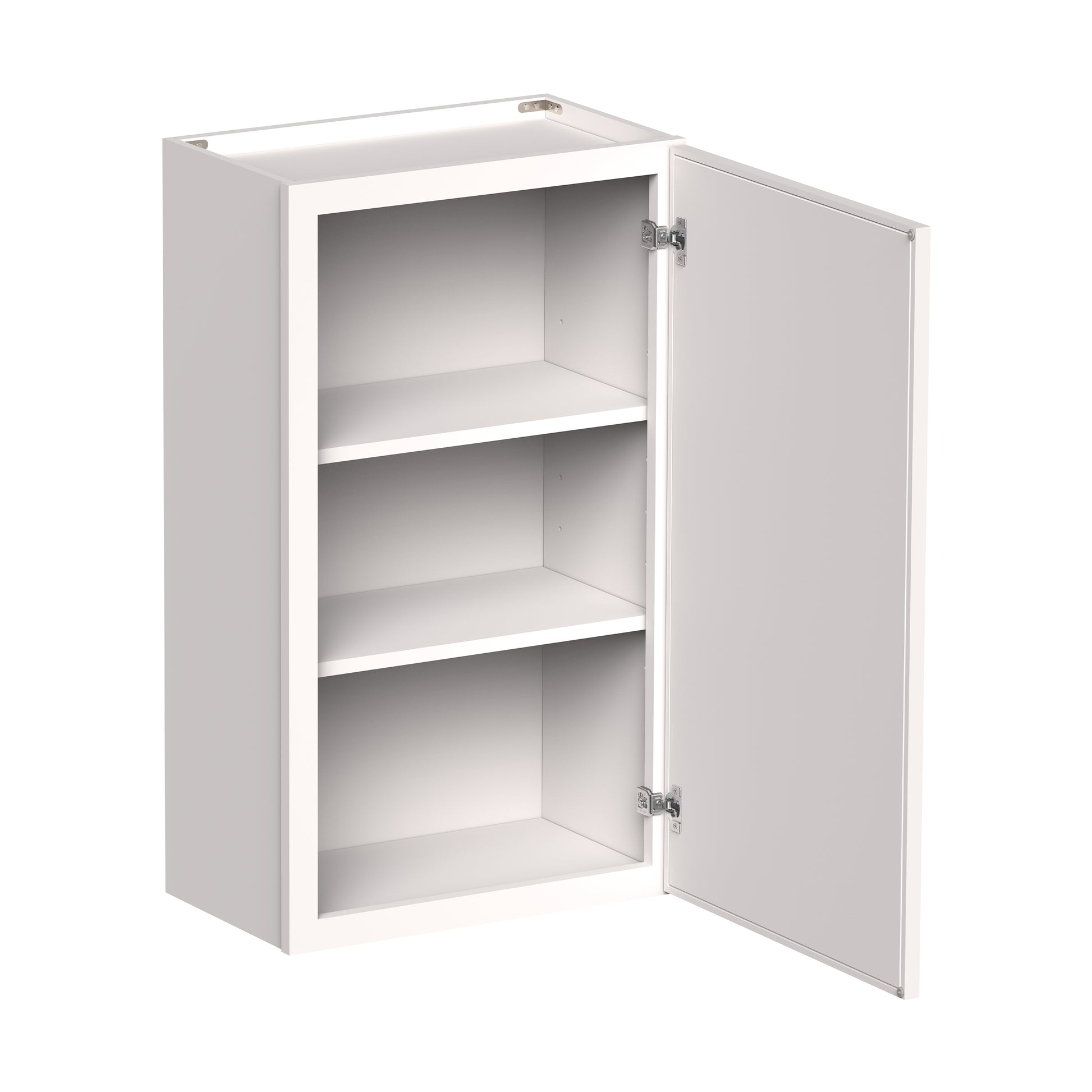 Slim Shaker Alabaster RTA 9"-12"W x 12"D x 30"/36"H Standard Wall Cabinet With 1 Door and 2 Shelves