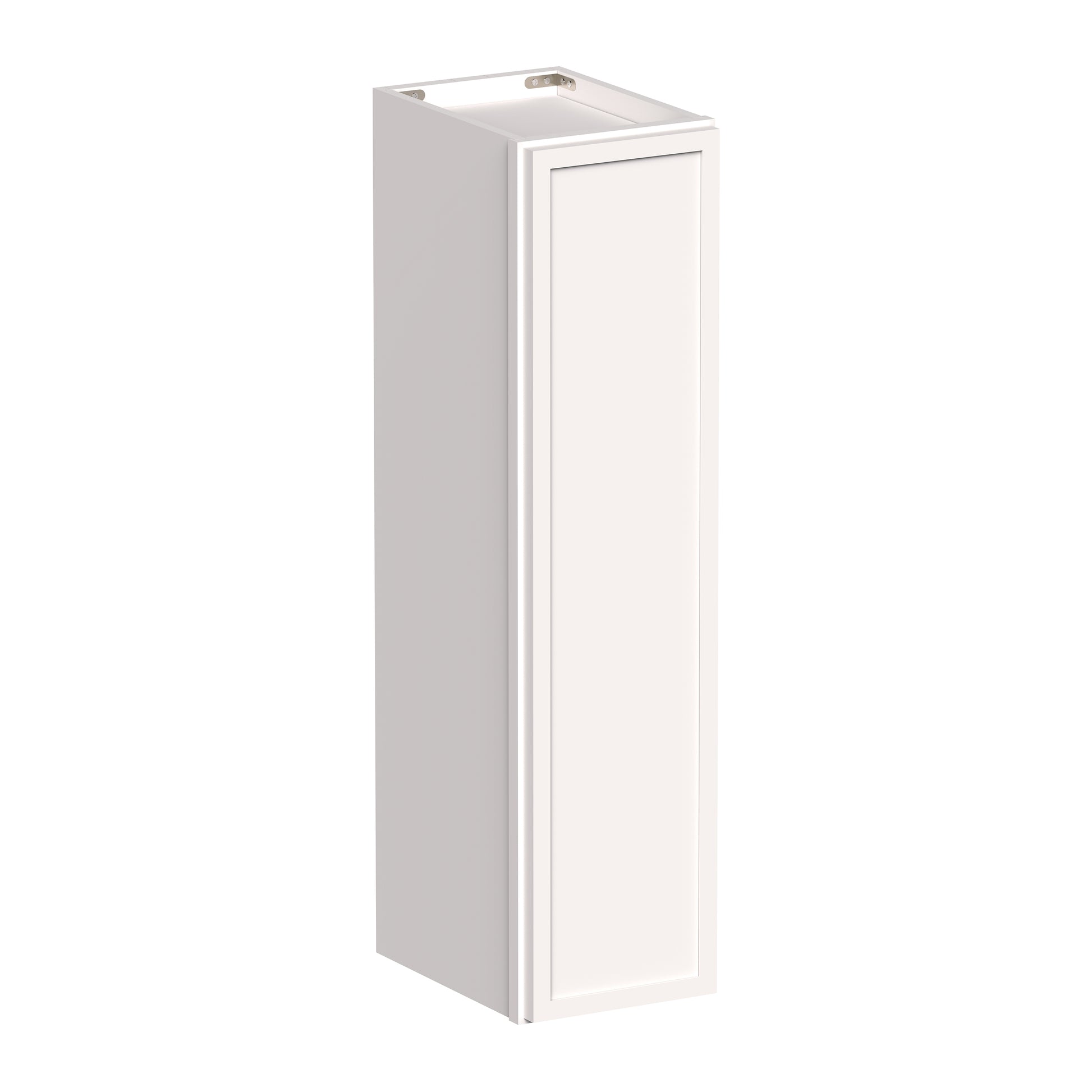 Slim Shaker Alabaster RTA 9"-12"W x 12"D x 30"/36"H Standard Wall Cabinet With 1 Door and 2 Shelves