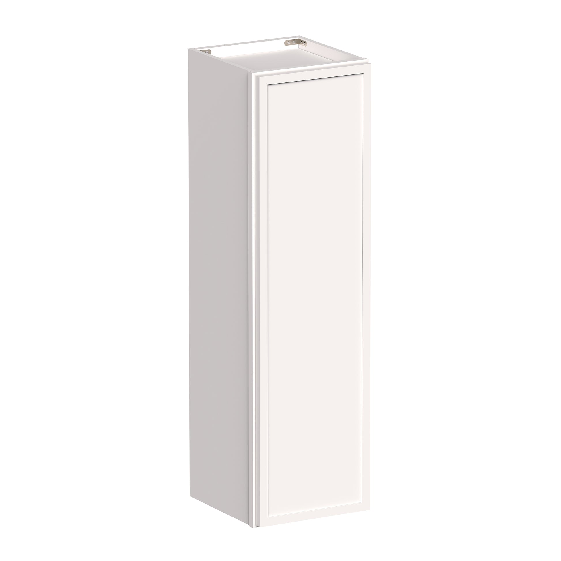 Slim Shaker Alabaster RTA 9"-12"W x 12"D x 42"H Standard Wall Cabinet With 1 Door and 3 Shelves