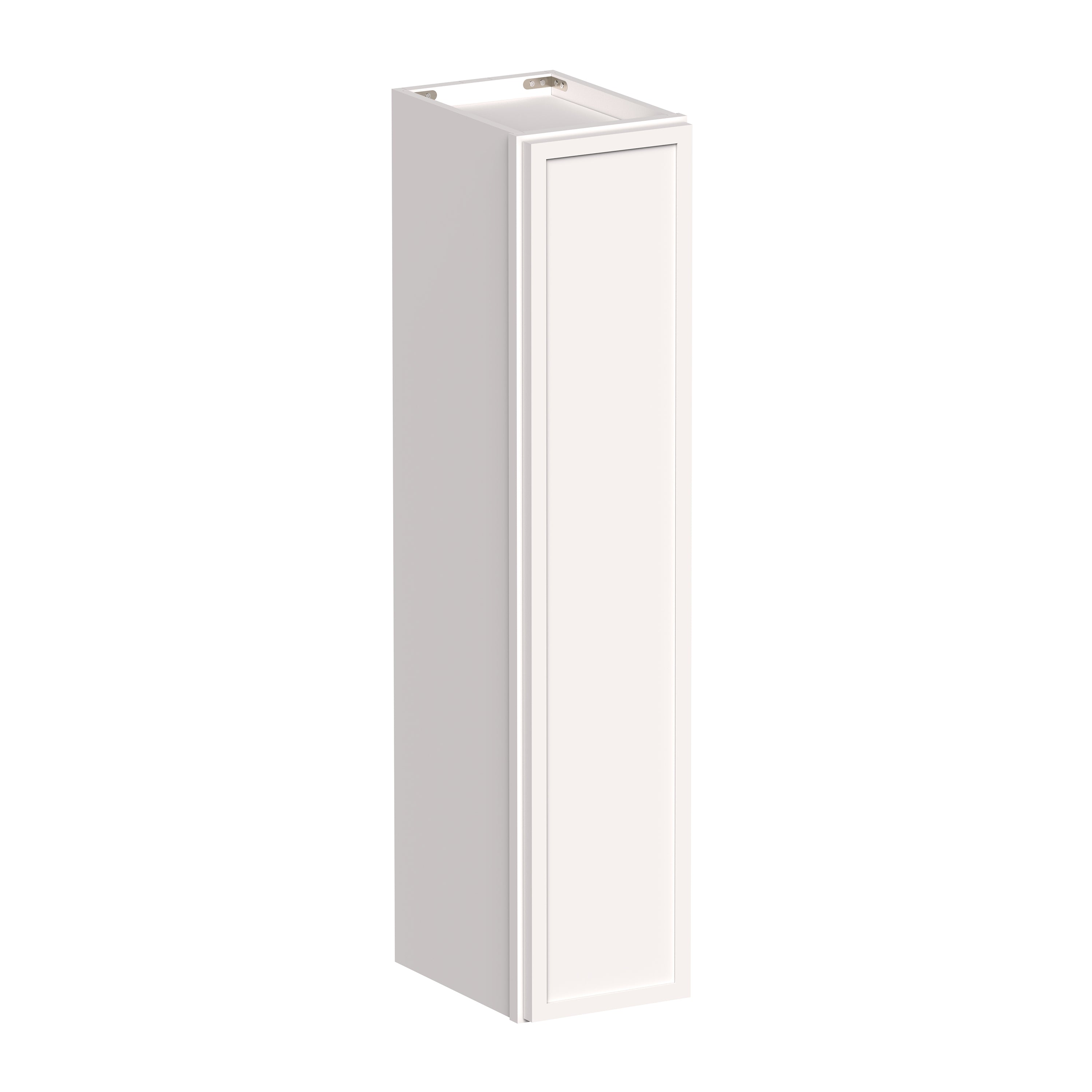 Slim Shaker Alabaster RTA 9"-12"W x 12"D x 42"H Standard Wall Cabinet With 1 Door and 3 Shelves