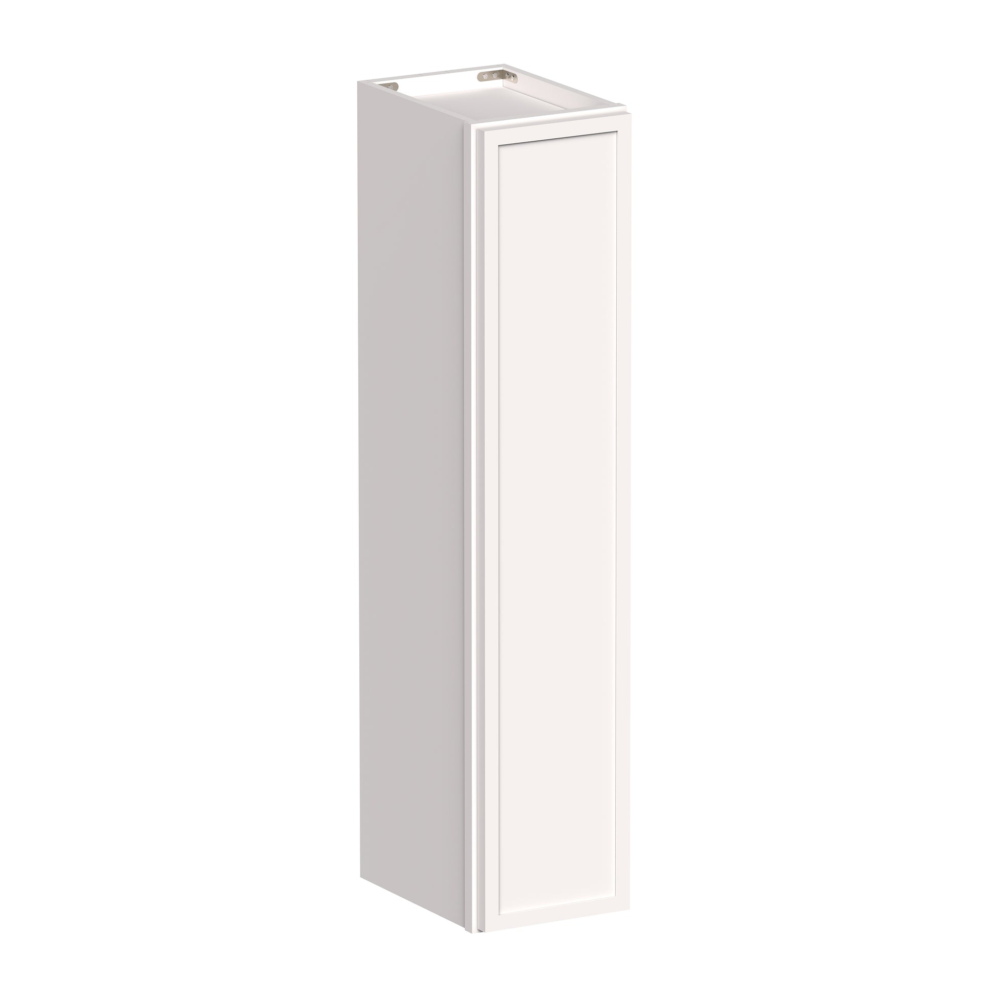Slim Shaker Alabaster RTA 9"-12"W x 12"D x 42"H Standard Wall Cabinet With 1 Door and 3 Shelves