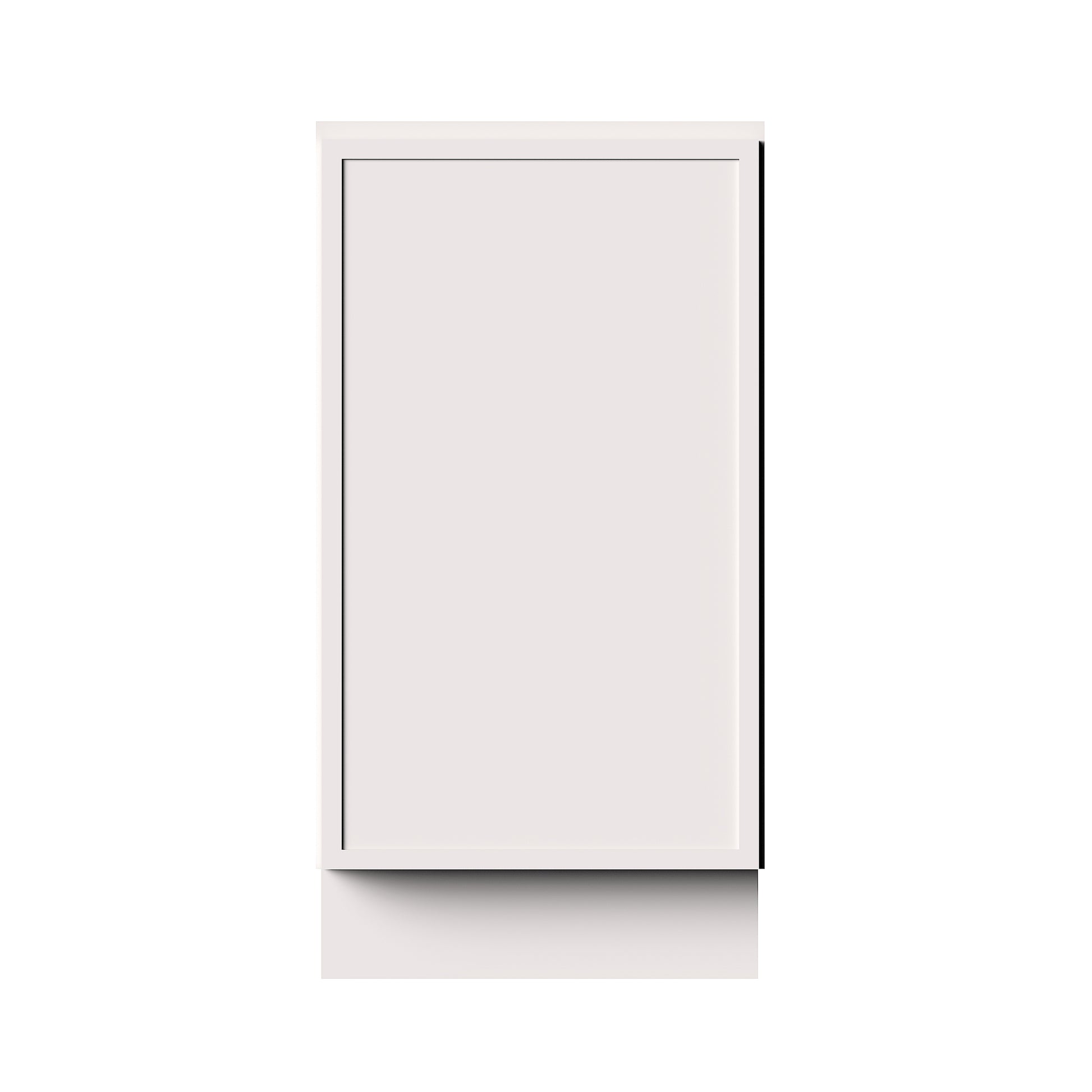 Slim Shaker Alabaster RTA 9"- 21"W x 24"D x 34.5"H Full Height Door Base Cabinet With 1 Door and 1 Shelves