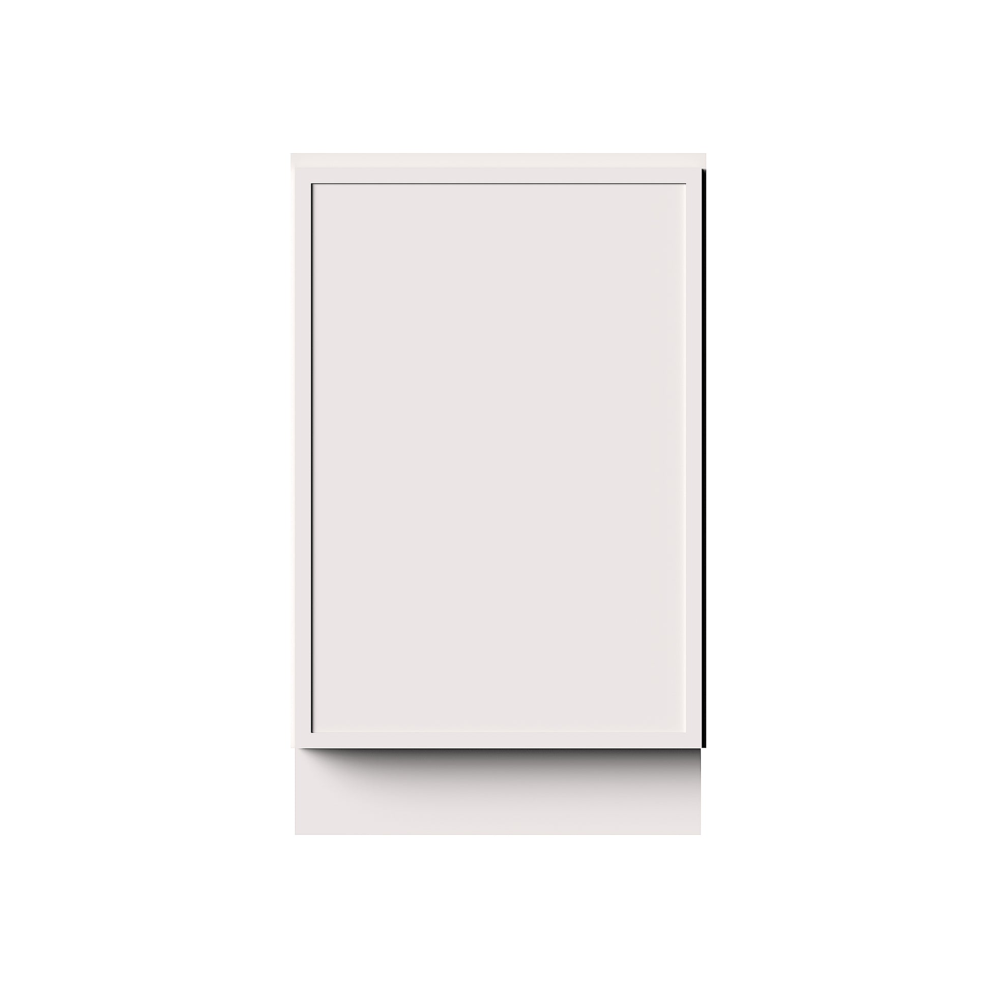 Slim Shaker Alabaster RTA 9"- 21"W x 24"D x 34.5"H Full Height Door Base Cabinet With 1 Door and 1 Shelves