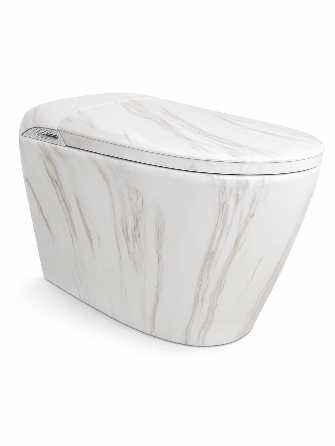 Smart Toilet with Auto Open & Close, Auto Flush, Heated Seat, Warm Water Wash, Dryer, UV Nozzle Care, ADA Height