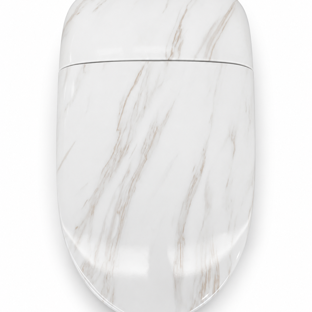 Smart Toilet with Auto Open & Close, Auto Flush, Heated Seat, Warm Water Wash, Dryer, UV Nozzle Care, ADA Height