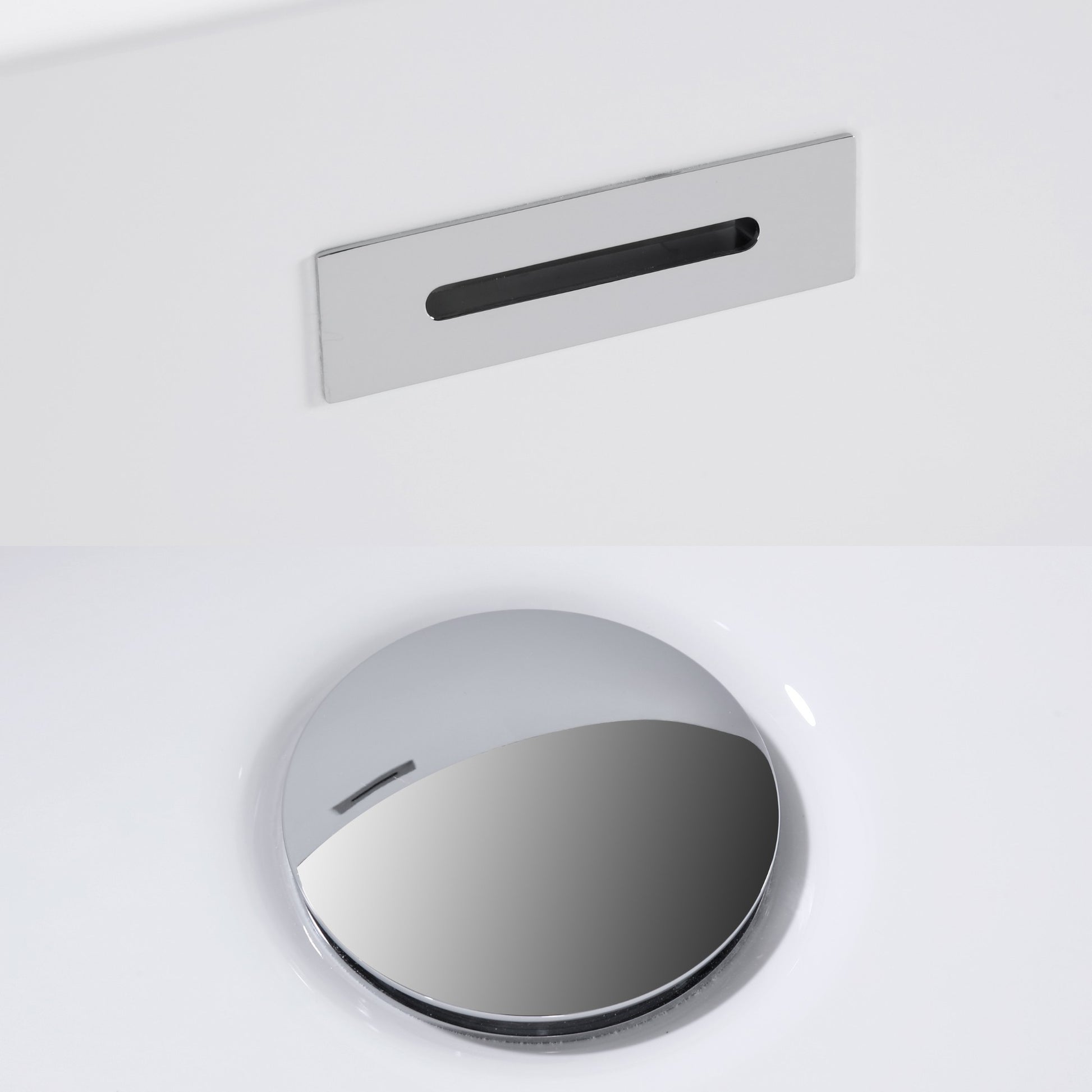 59"/67" Acrylic Freestanding Bathtub with Chrome Drain and Overflow, Glossy White & Black